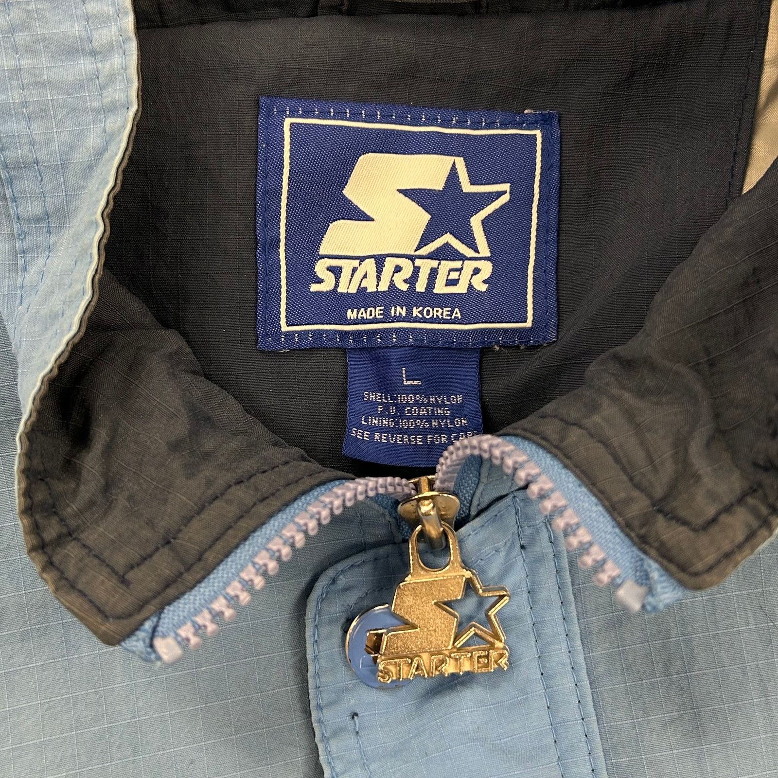 Starter Vintage 90s Starter North Carolina Tar Heels Pullover Jacket Size US L / EU 52-54 / 3 - 4 Thumbnail