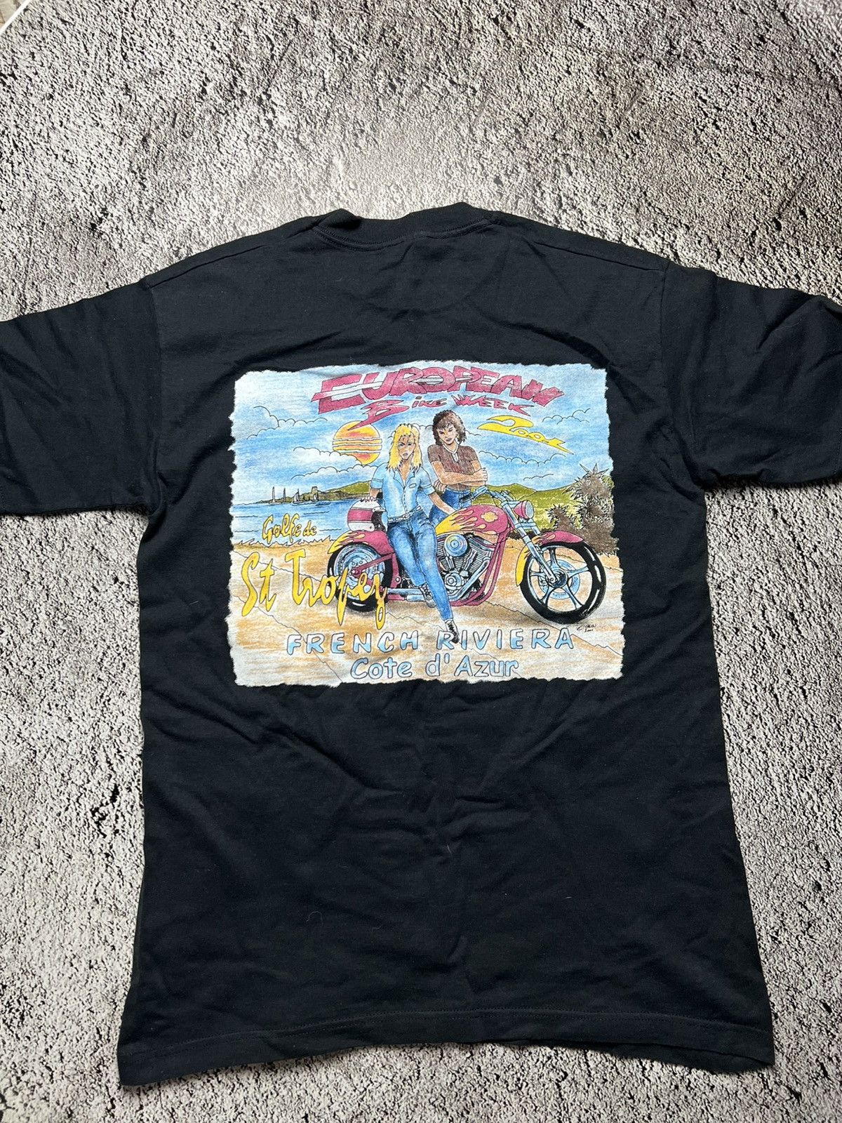 Harley Davidson 2001 Harley Davidson European bike tour st.Tropes usa tee Size US M / EU 48-50 / 2 - 1 Thumbnail