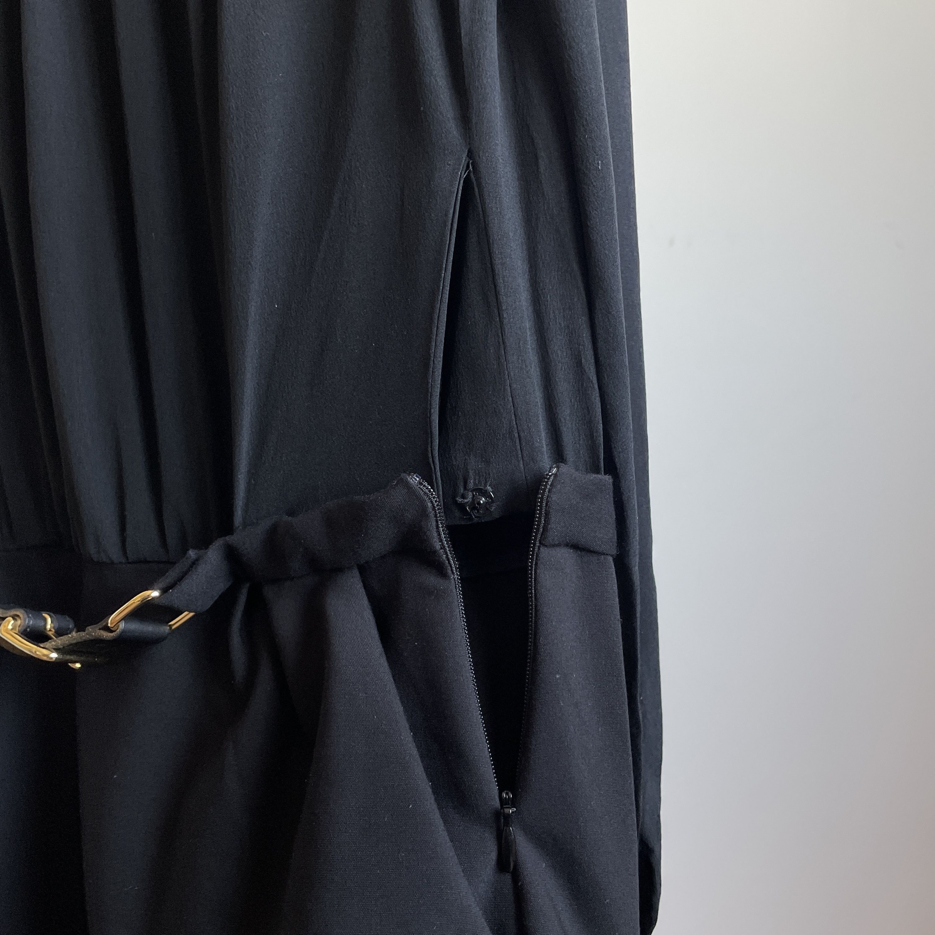 Maje Maje H12 Rapide Slik/Cotton Blend Buckle Midi Dress Size 1 Size S / US 4 / IT 40 - 8 Thumbnail