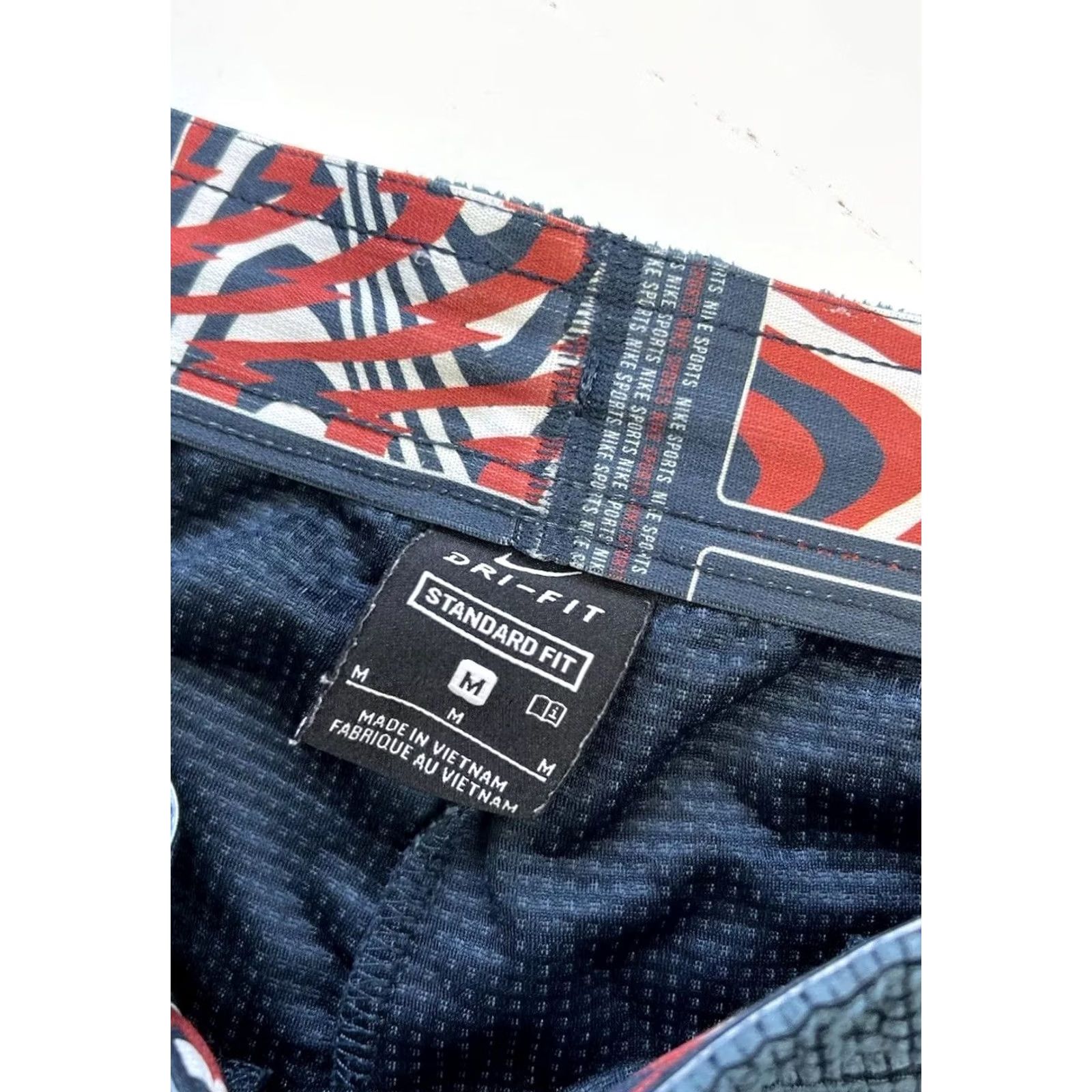 Nike Nike Dri-FIT Logo Training Shorts CV5272 458 Aqua Blue/Red Men's M Short, Athletic, Lightweight, Moisture Wicking, Breathable, Pockets, Adjustable Size US 31 - 3 Thumbnail