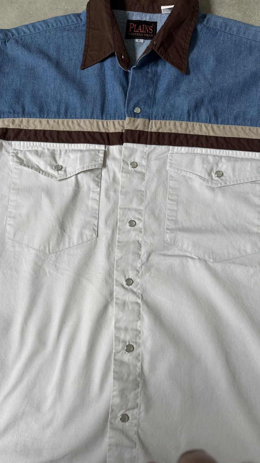 Vintage VINTAGE PLAINS WESTERN WEAR MULTICOLOUR PEARL SNAP SHIRT Size US L / EU 52-54 / 3 - 4 Thumbnail