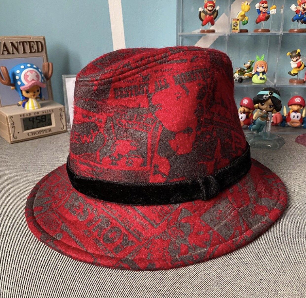 Hysteric Glamour Archival HYSTERIC GLAMOUR Full Print Wool Fedora Hat Size ONE SIZE - 2 Thumbnail