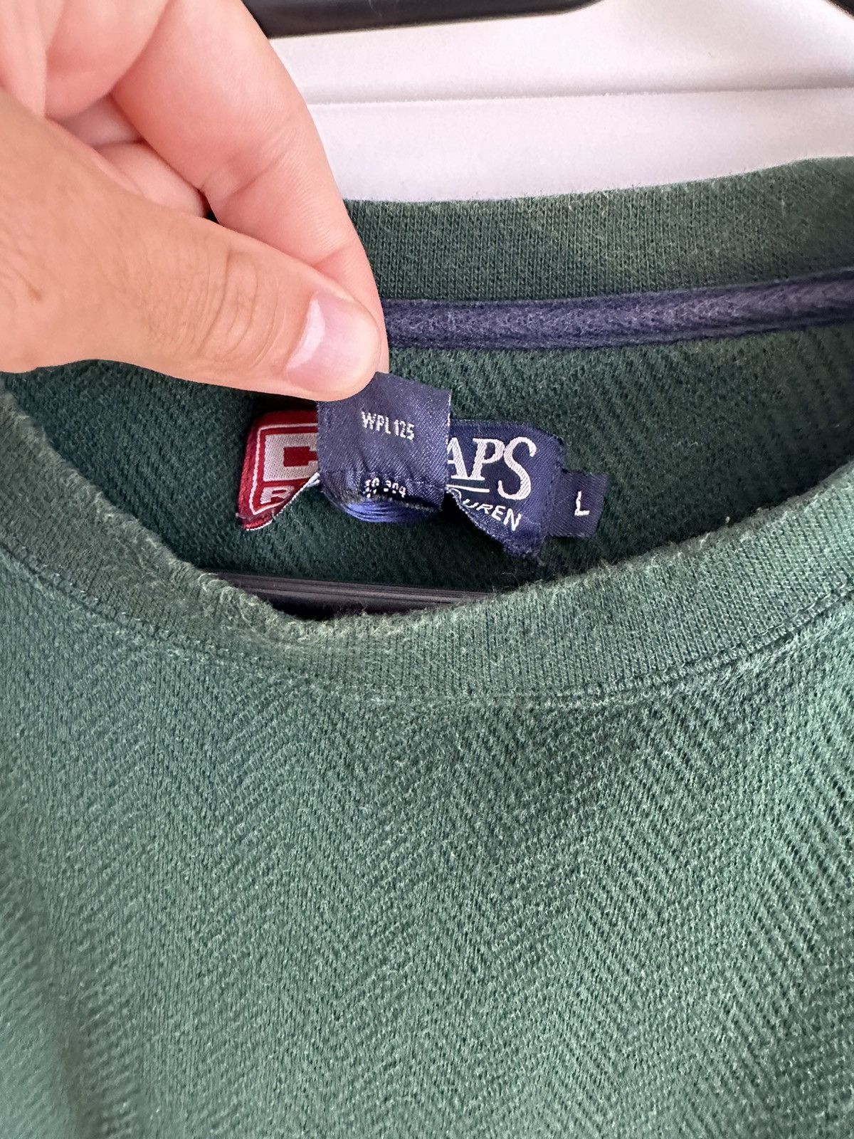 Chaps Ralph Lauren × Ralph Lauren × Vintage CHAPS Ralph Lauren crew neck green sweatshirt Size US L / EU 52-54 / 3 - 6 Thumbnail