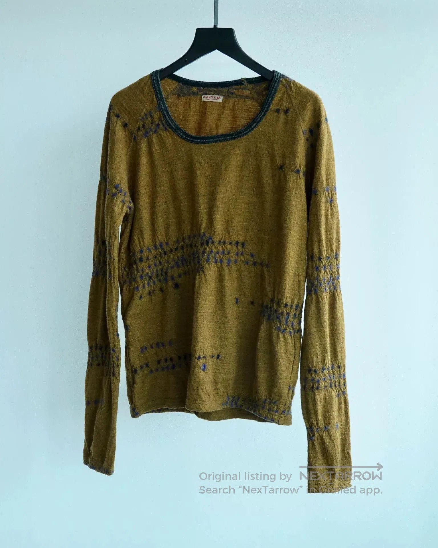 Kapital Kapital Wool Long T-Shirt with Indigo Dye. Size US M / EU 48-50 / 2 - 3 Thumbnail