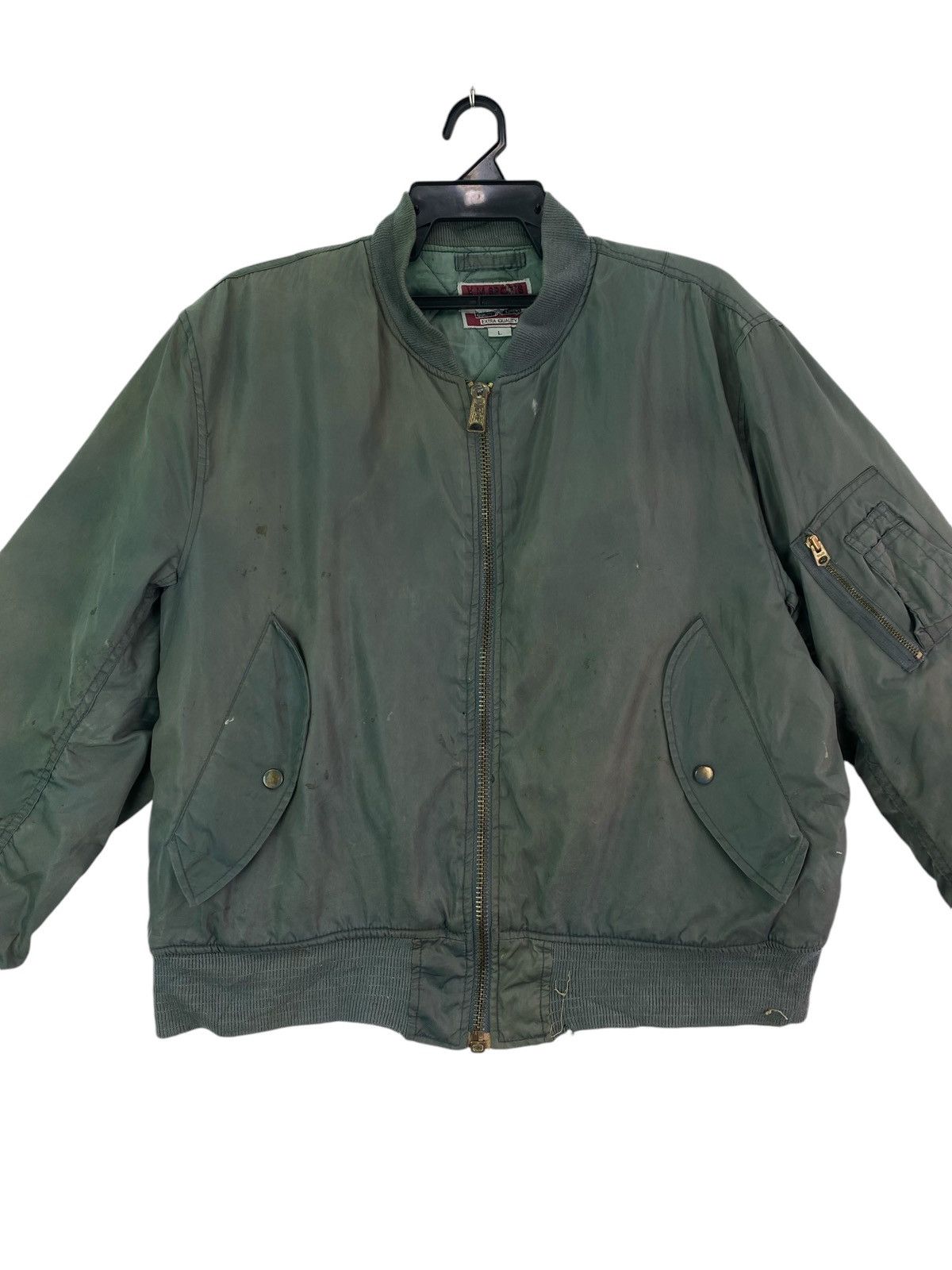 Vintage Vintage ma-1 aviator embroidered logo flight jacket Size US L / EU 52-54 / 3 - 4 Thumbnail