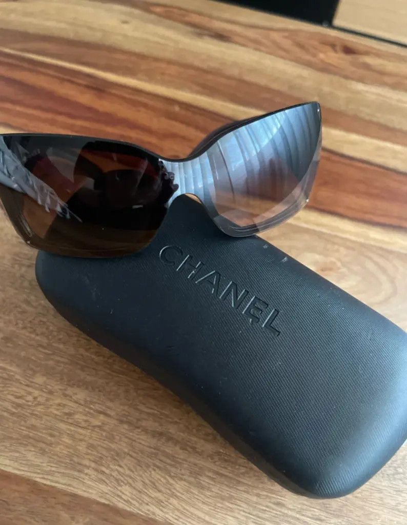 Chanel × Vintage CHANEL Sunglasses Mask Rimless Rhinestone 4017 Vintage Size ONE SIZE - 2 Thumbnail