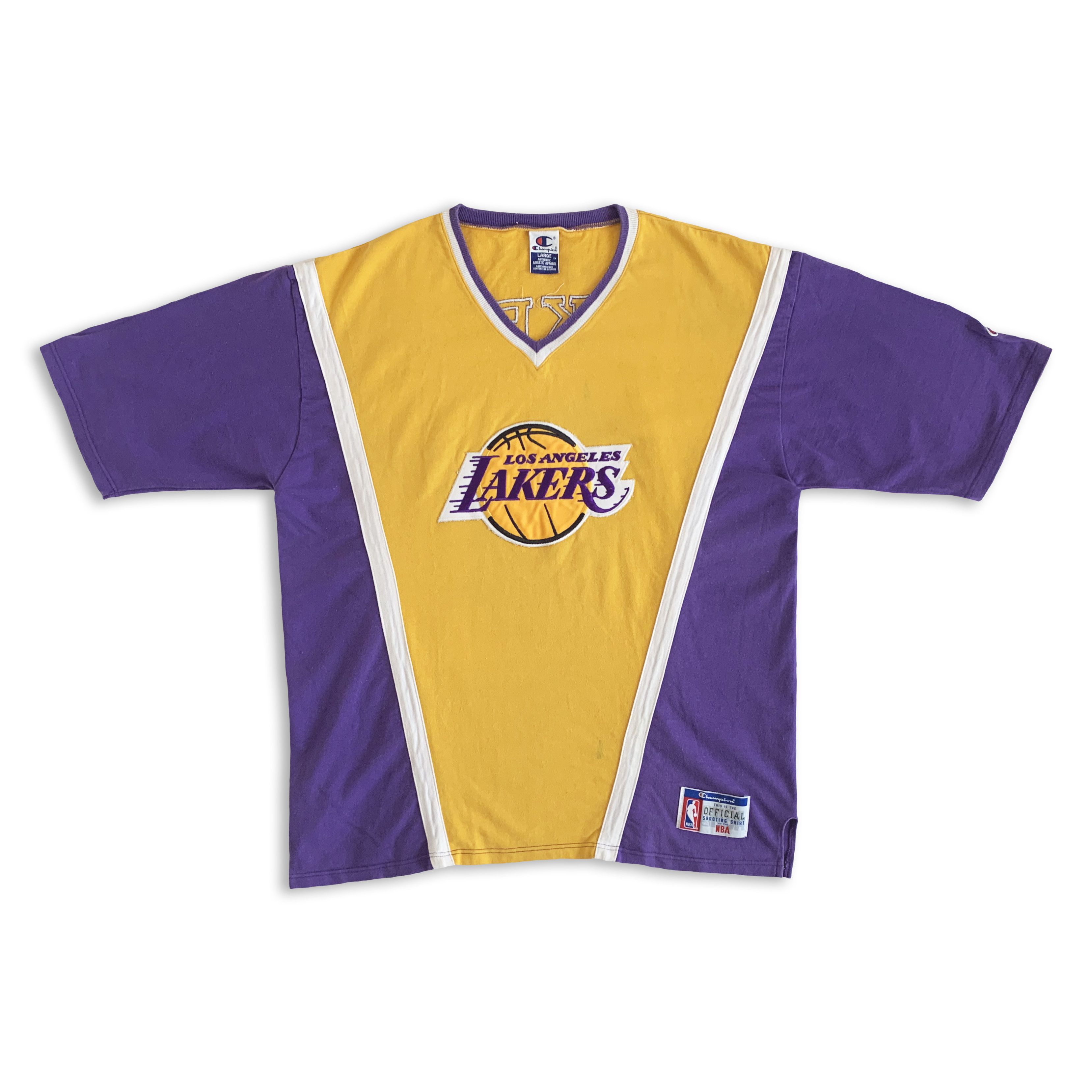 Champion RARE Vintage 90s CHAMPION Lakers Warm Up Shirt Kobe Bryant Size US L / EU 52-54 / 3 - 2 Thumbnail
