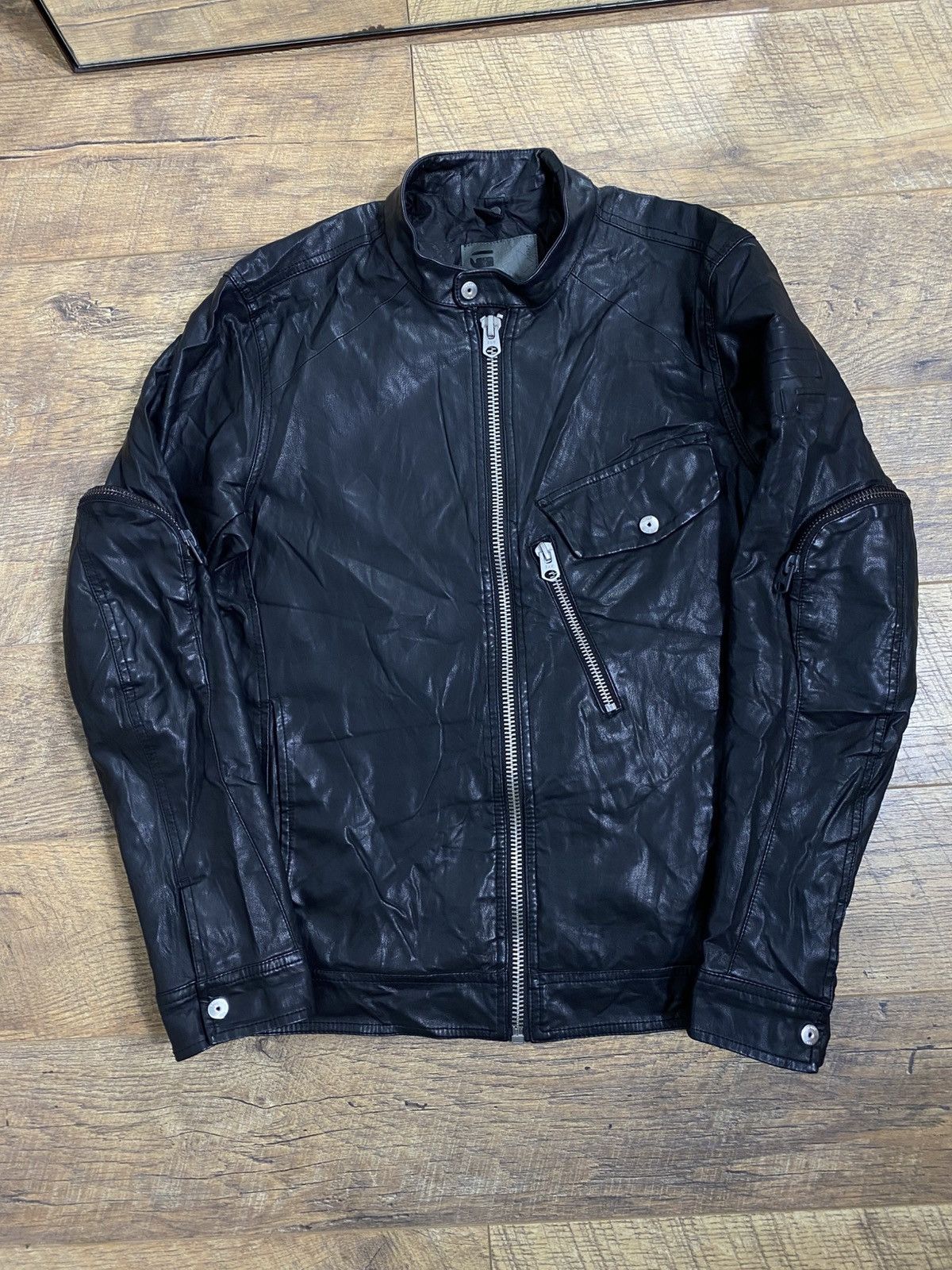G-Star G-Star RAW Revend 3D Slim Faux Leather Moto Jacket L Size US L / EU 52-54 / 3 - 1 Thumbnail