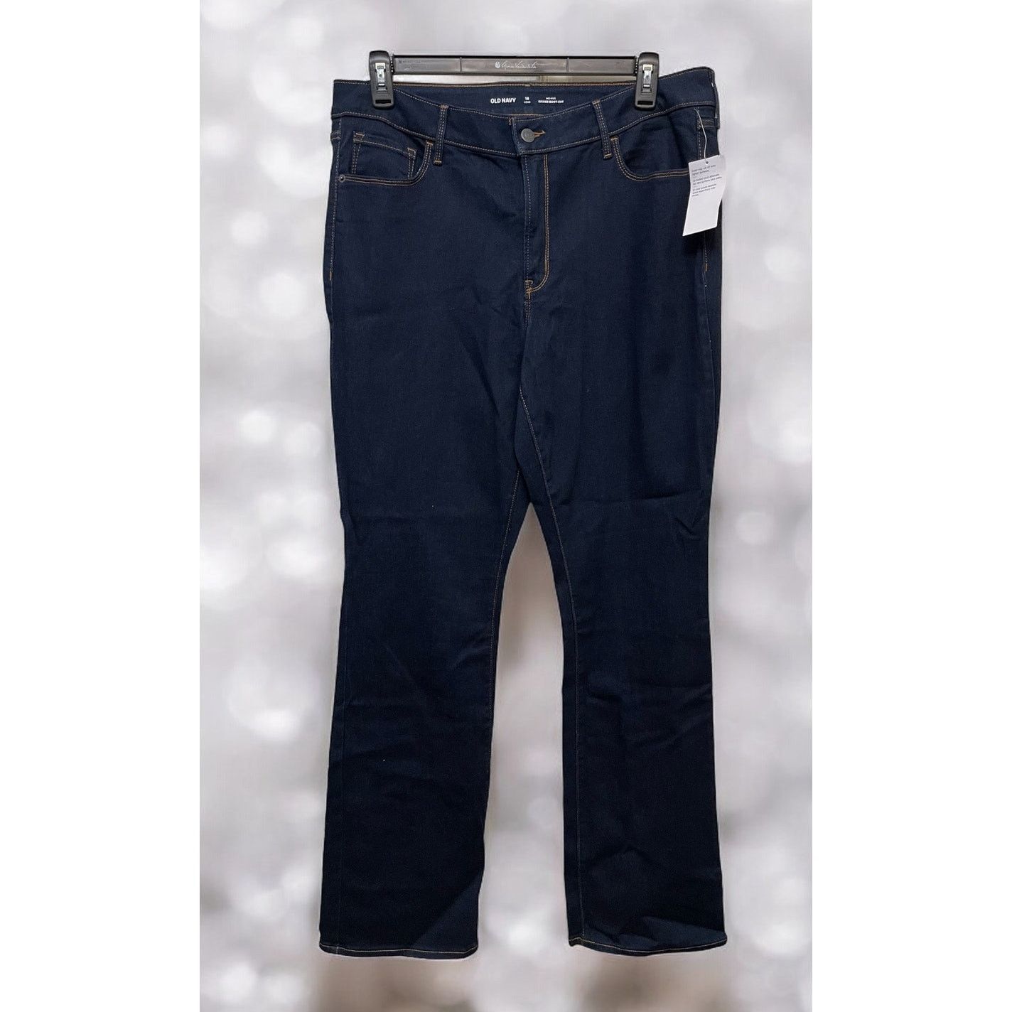 Old Navy Old Navy Blue Jeans Kicker Boot Cut Sz 16 Long NWT Stretchy Size 38" / US 16 / IT 52 - 2 Thumbnail