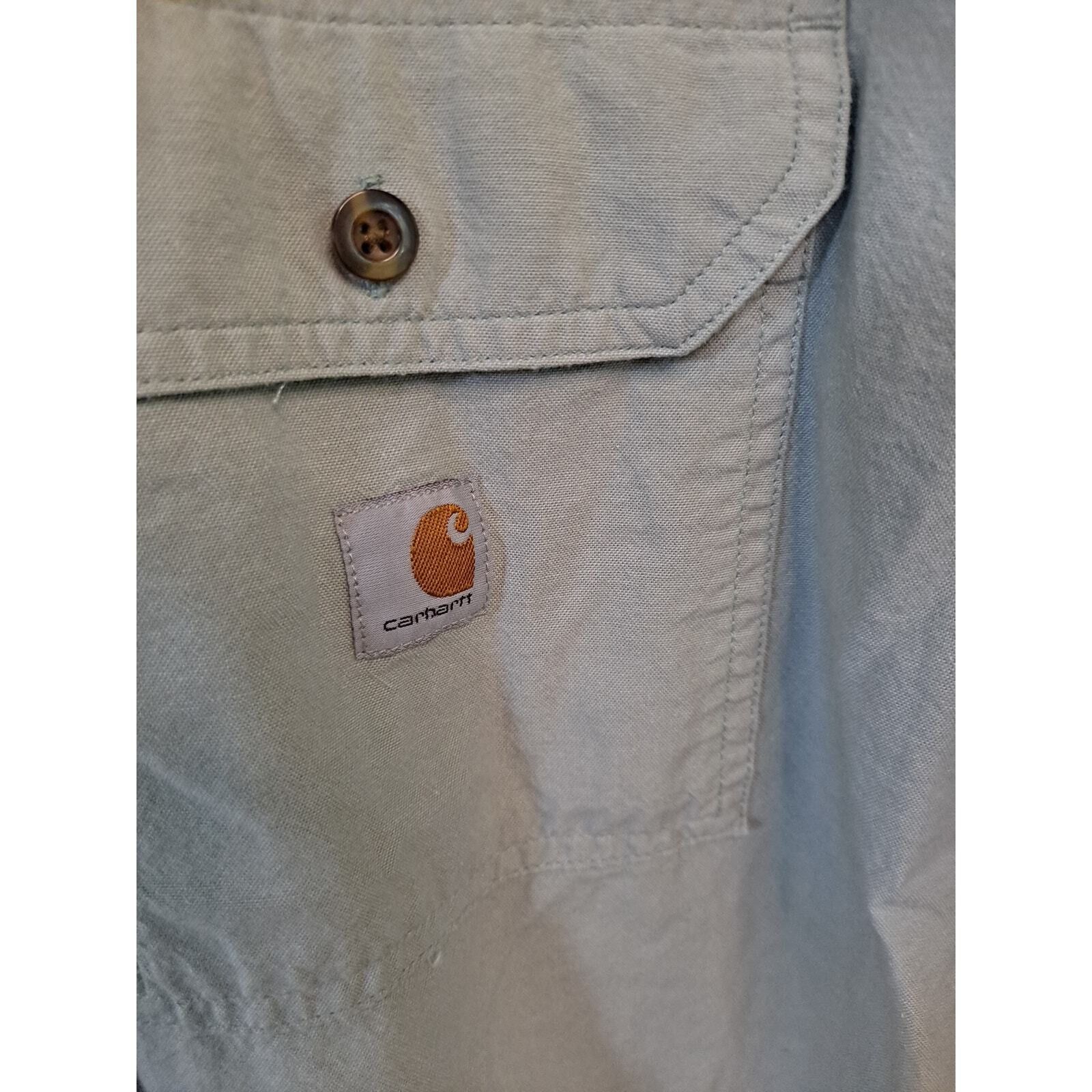 Carhartt Carhartt Loose Fit 2 Pocket Short Sleeve Tan Button Up Size Size US XL / EU 56 / 4 - 3 Thumbnail