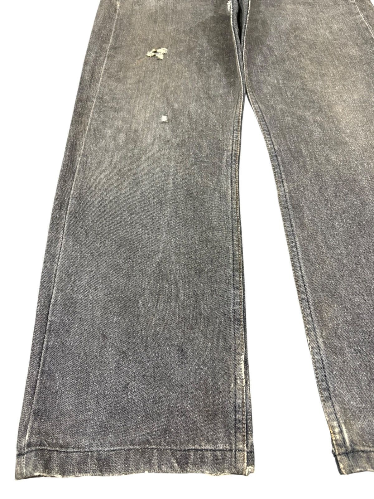 Levi's Vintage 90s Levis 501 Black Distressed Loose Jeans Size US 32 / EU 48 - 5 Thumbnail