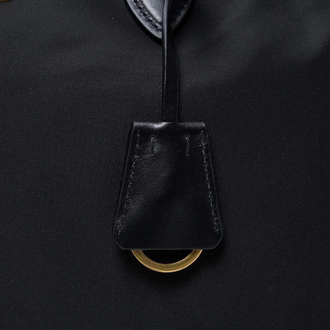 Prada Prada Black Gold Logo Tote Bag Size ONE SIZE - 3 Thumbnail