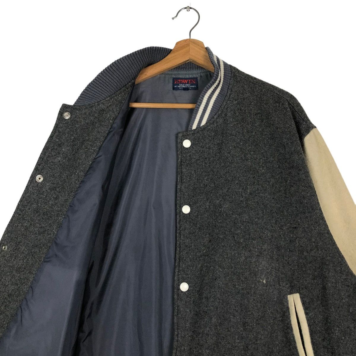 Edwin 🔥VINTAGE VARSITY WOOL JACKET EDWIN ISSEY MIYAKE JAPAN Size US L / EU 52-54 / 3 - 12 Thumbnail