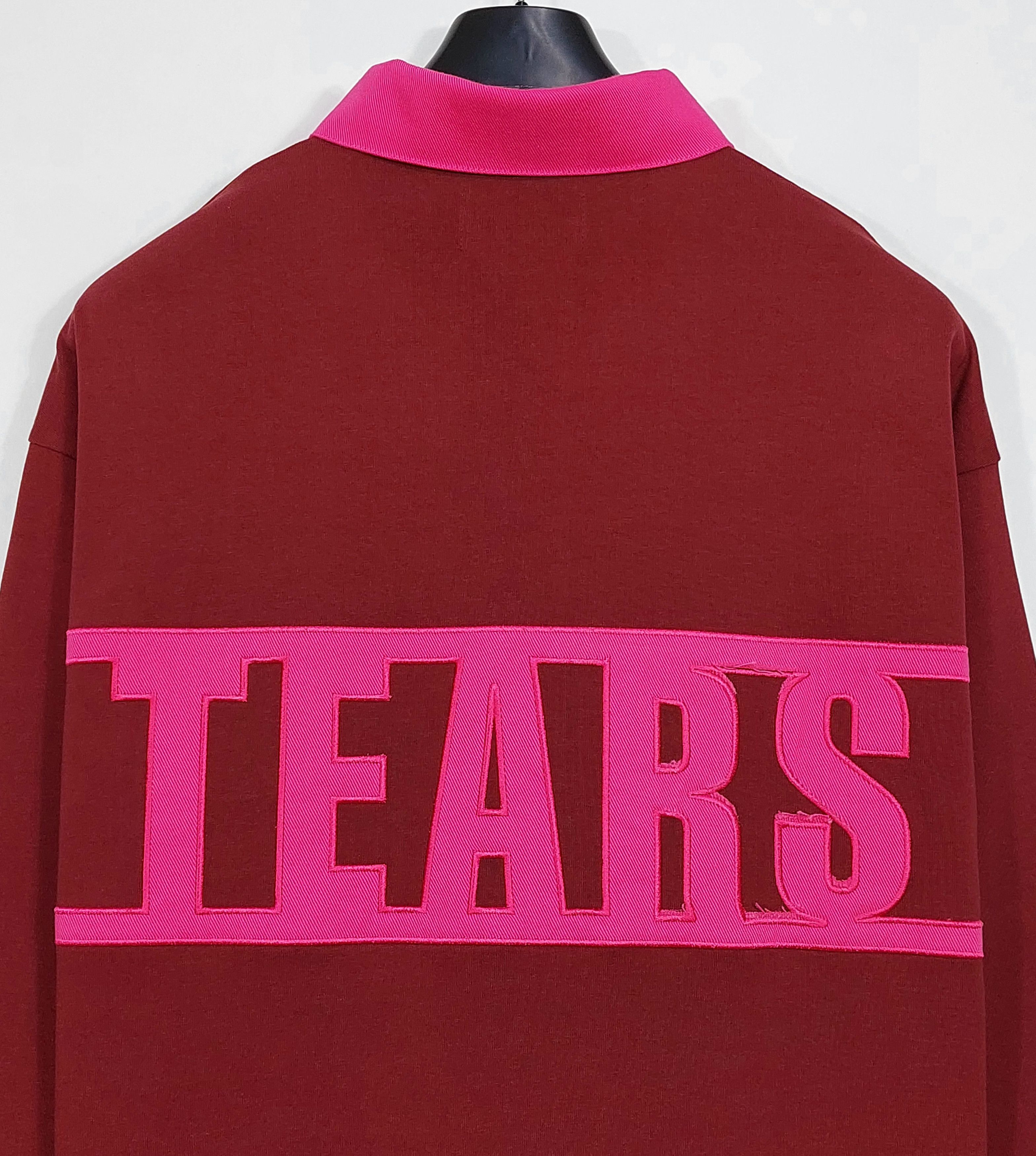 DENIM TEARS down by the tears LS rugby polo shirt - red/pink L Size US L / EU 52-54 / 3 - 8 Thumbnail