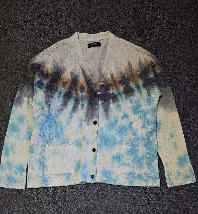 Amiri Cashmere Tie-Dye Cardigan, Oversized, Authentic, Guaranteed Size US M / EU 48-50 / 2 - 1 Thumbnail