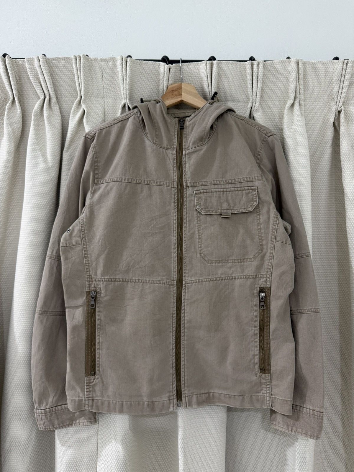 Japanese Brand Uniqlo Original Garment Military Zipper Jacket Hoodie Size US L / EU 52-54 / 3 - 1 Thumbnail