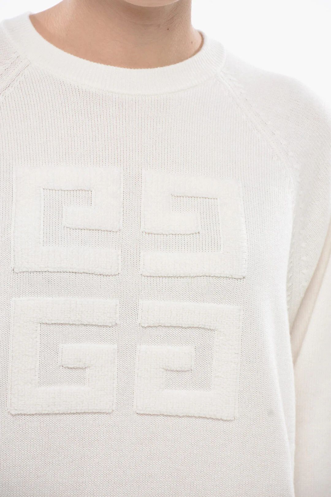 Givenchy og1mm0326 Cashmere Crewneck Sweater in White Size XL / US 12-14 / IT 48-50 - 3 Thumbnail