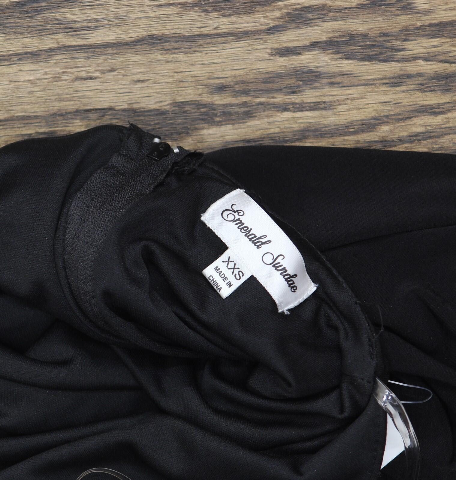Other Nwt Emerald Sundae Open Back Juniors Top Jwc1061 Black 2xs Size XXS / US 00 / IT 34 - 4 Thumbnail