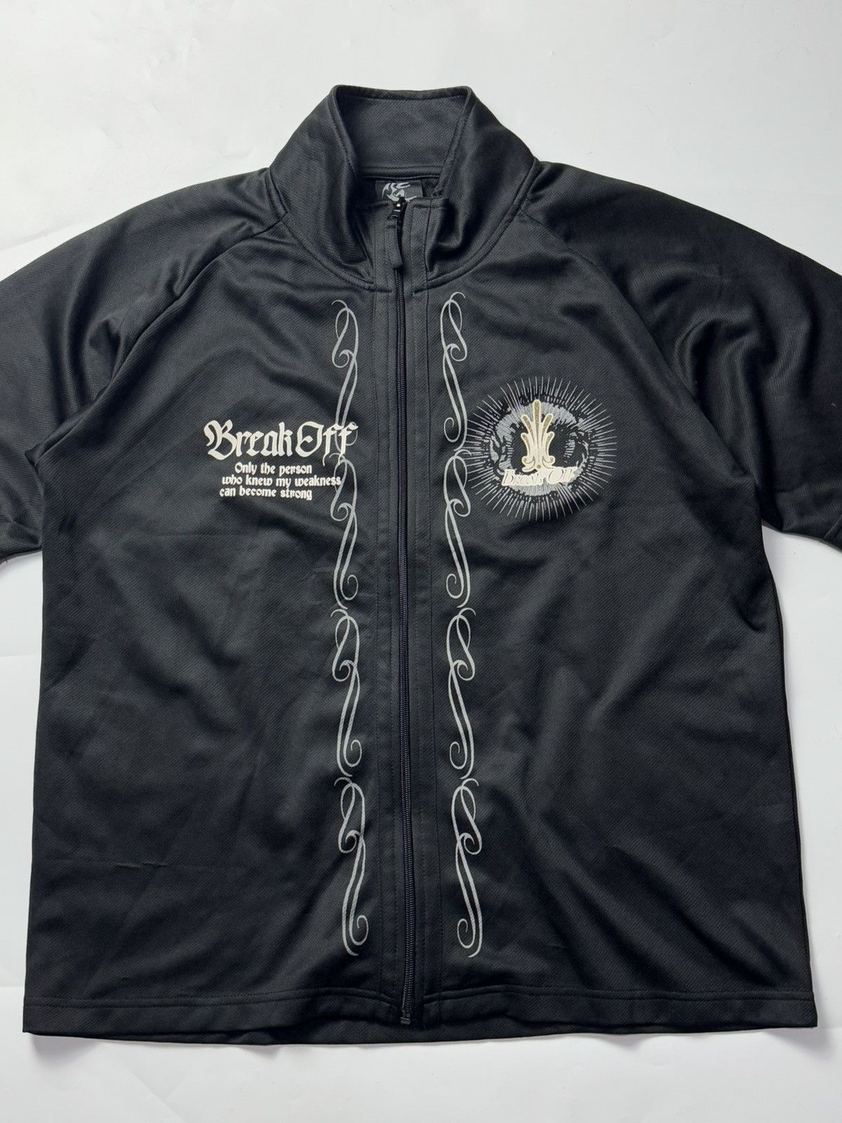 If Six Was Nine × Japanese Brand × Le Grande Bleu (L.G.B.) Tribal Japanese Poem Breakoff Tracksuit Zipper Tees Size US L / EU 52-54 / 3 - 3 Thumbnail