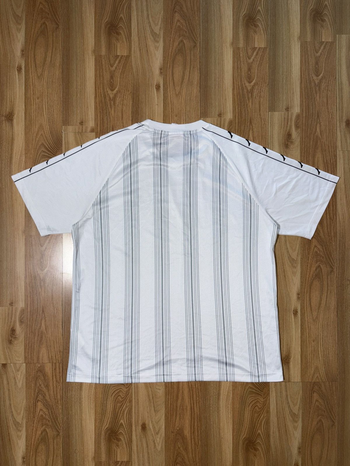 Kappa VTG Style Kappa Banda Pinstripe Jersey XL White/Black/Grey Size US XL / EU 56 / 4 - 2 Thumbnail