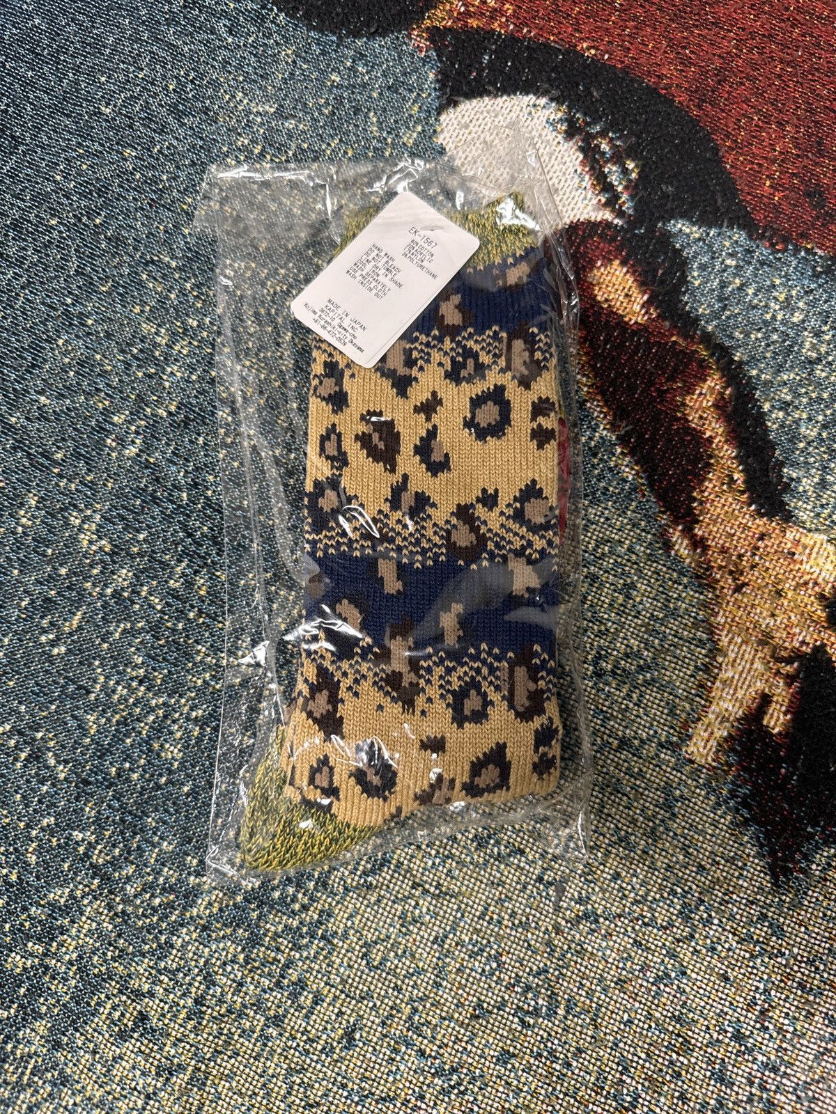 Kapital × Kapital Kountry KAPITAL ANIMAL BORDER SOCKS BROWN Size ONE SIZE - 1 Thumbnail