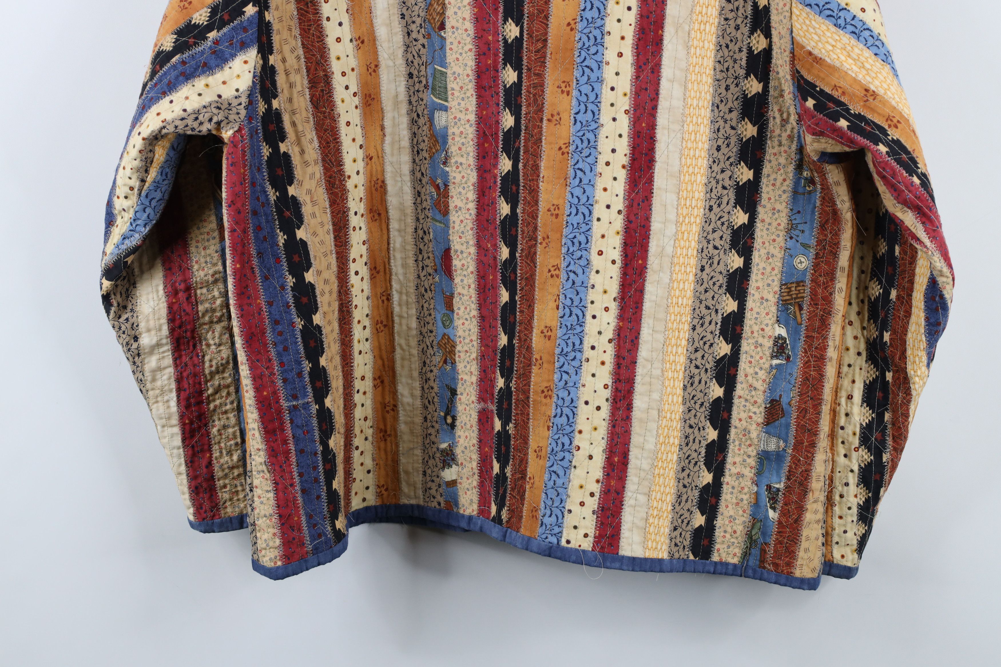Vintage Vintage 90s Country Primitive Striped Button Cardigan Jacket Size L / US 10 / IT 46 - 12 Thumbnail