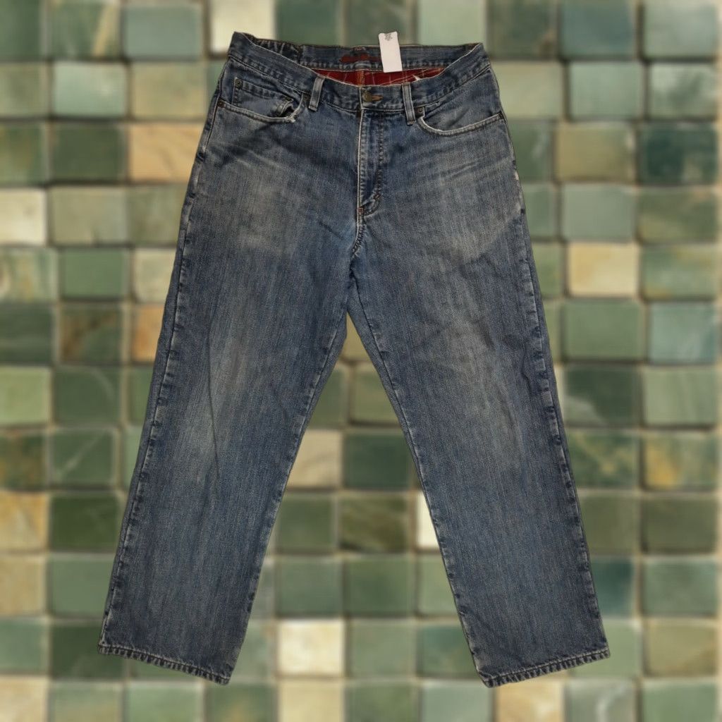 Eddie Bauer VINTAGE Eddie Bauer Jeans Flannel Lined Men 34x32 34x29 Blue Denim Flannel Lined Jeans Mens Size US 34 / EU 50 - 1 Thumbnail