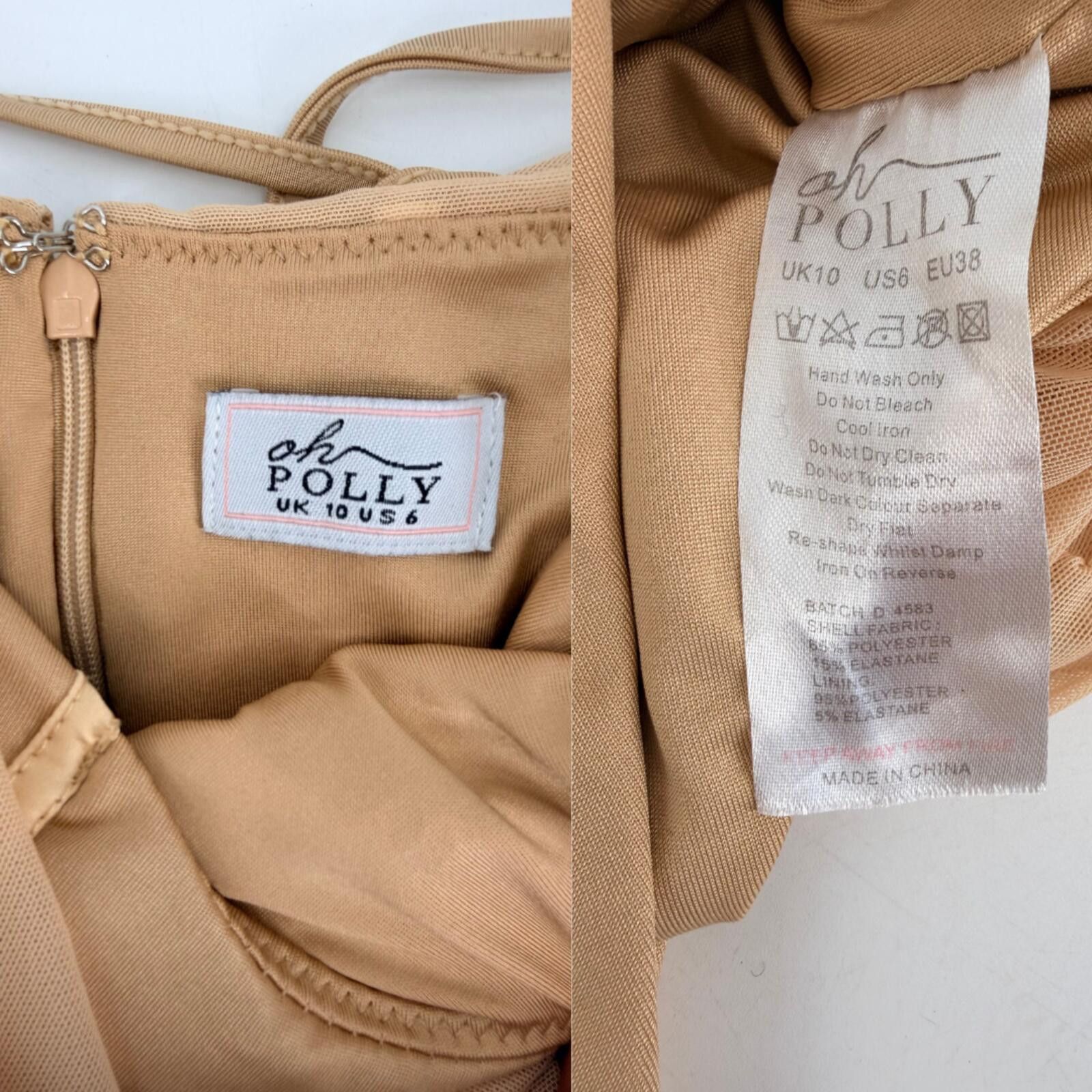 Other Oh Polly Amiens Mesh Mini Dress Sand 6 Size M / US 6-8 / IT 42-44 - 4 Thumbnail