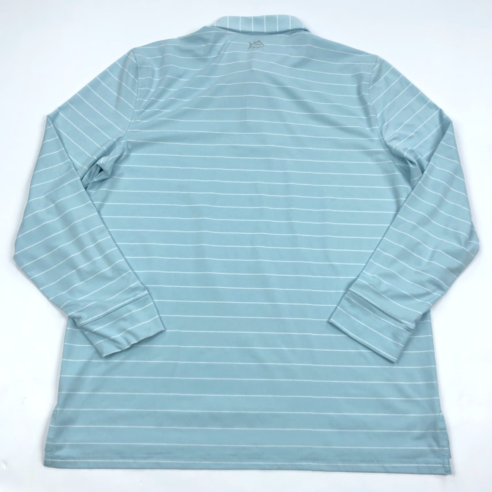 Southern Tide Southern Tide Polo Shirt Mens XL Performance Long Sleeve Blue Stripe Polo Shirt Men XL Blue Stripe Size US XL / EU 56 / 4 - 7 Thumbnail