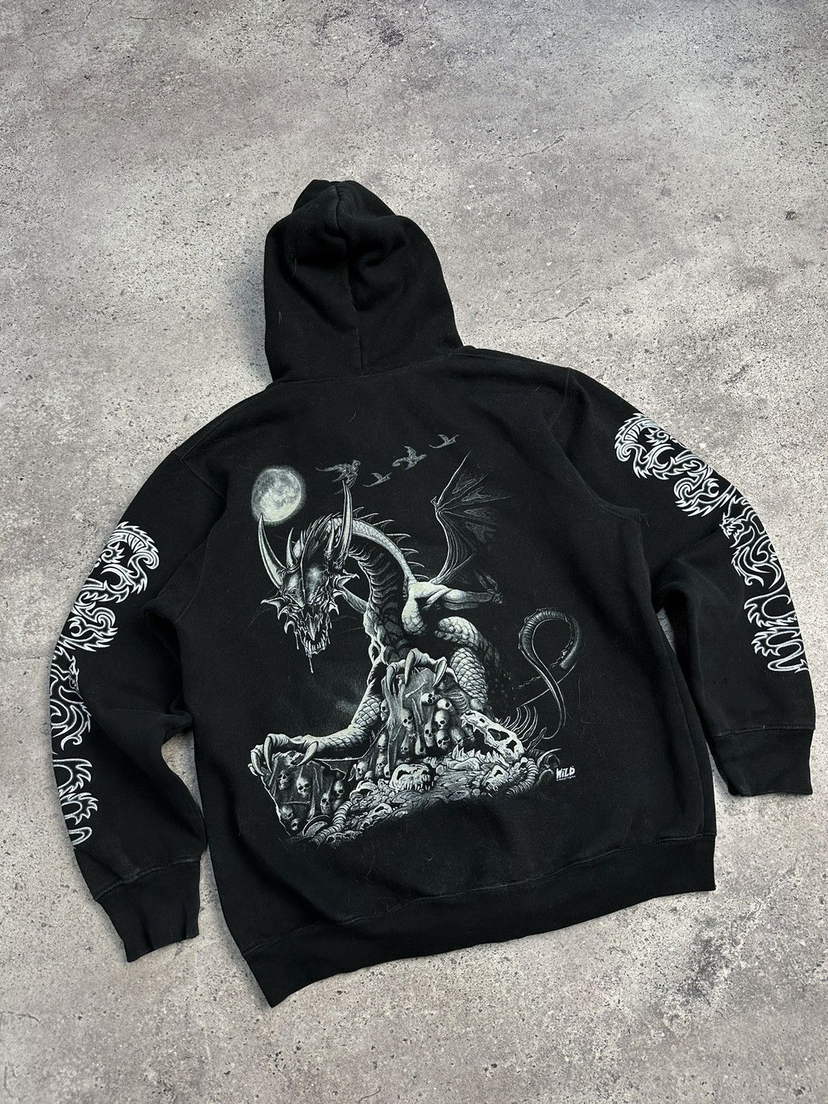 Ed Hardy Vintage Wild Distressed Hoodie Y2K Ed Hardy Style Punk Size US S / EU 44-46 / 1 - 8 Thumbnail