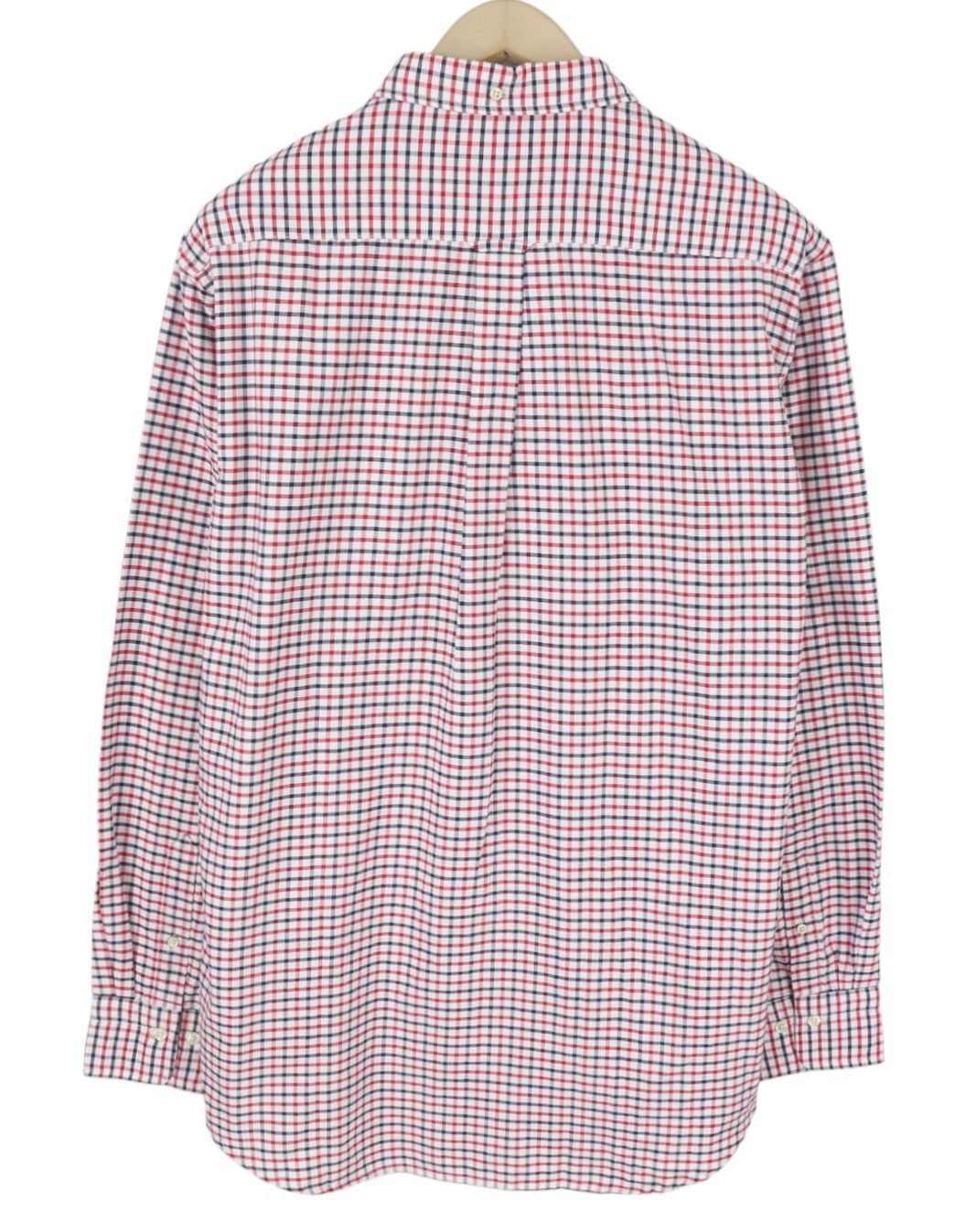 Gant OXFORD TATTERSALL L Equestrian Red Button-Down 87494 Size US L / EU 52-54 / 3 - 2 Thumbnail