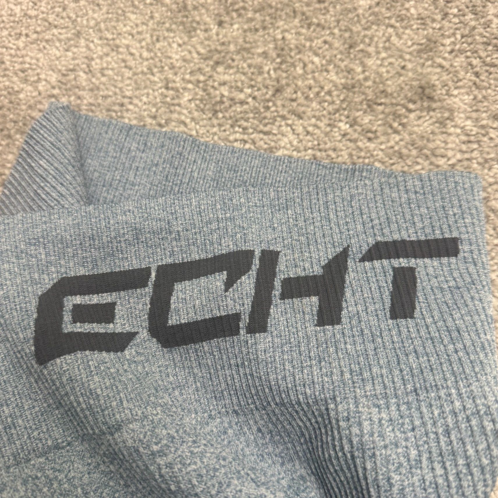 Vintage VINTAGE Echt Brand Blue Seamless Ribbed High Rise Compression Leggings Womens Small Activewear Yoga Gym Size 28" / US 6 / IT 42 - 3 Thumbnail