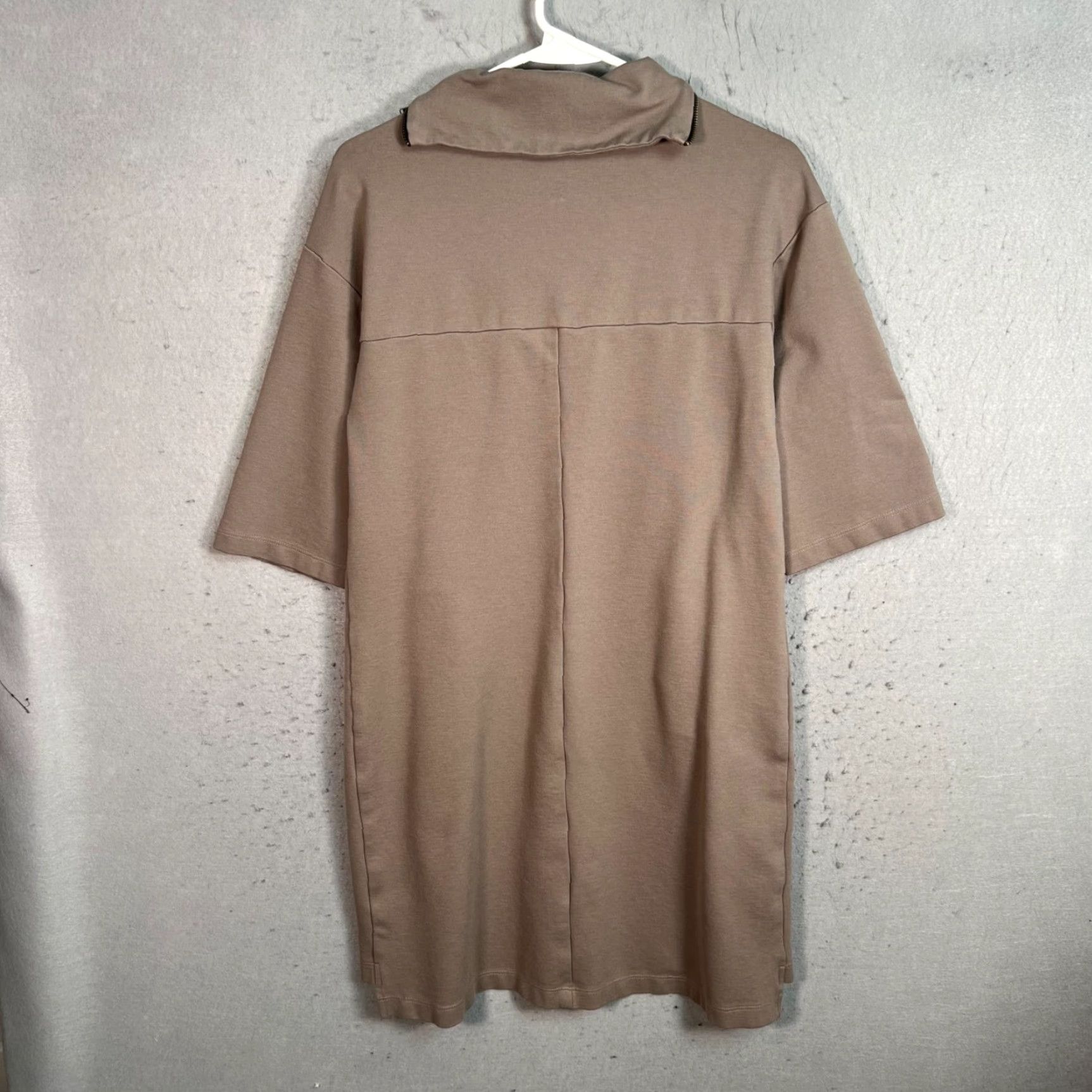 Vintage Komarov Dress Womens Maxi Taupe Cowl Neck 3/4 Sleeve Zipper Pockets Party Cocktail M Size M / US 6-8 / IT 42-44 - 2 Thumbnail