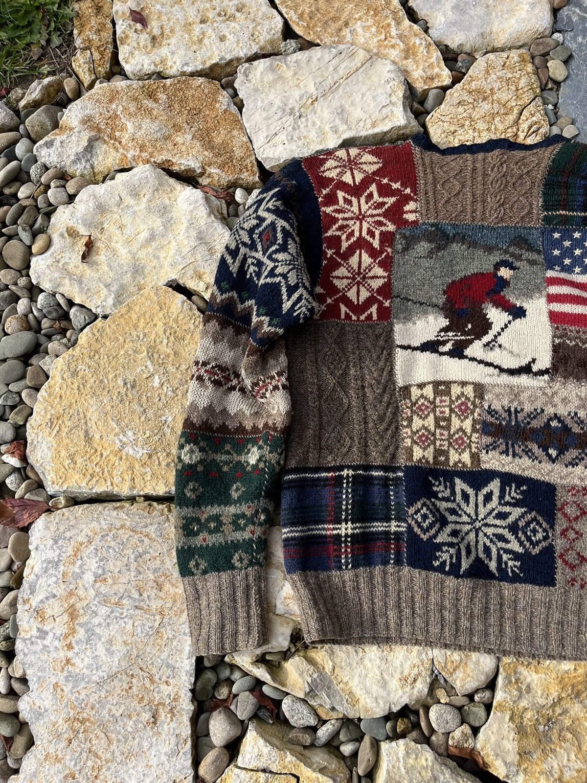 Ralph Lauren Vintage Polo Ralph Lauren 90s sweater hand knit ski kanye Size US L / EU 52-54 / 3 - 23 Thumbnail