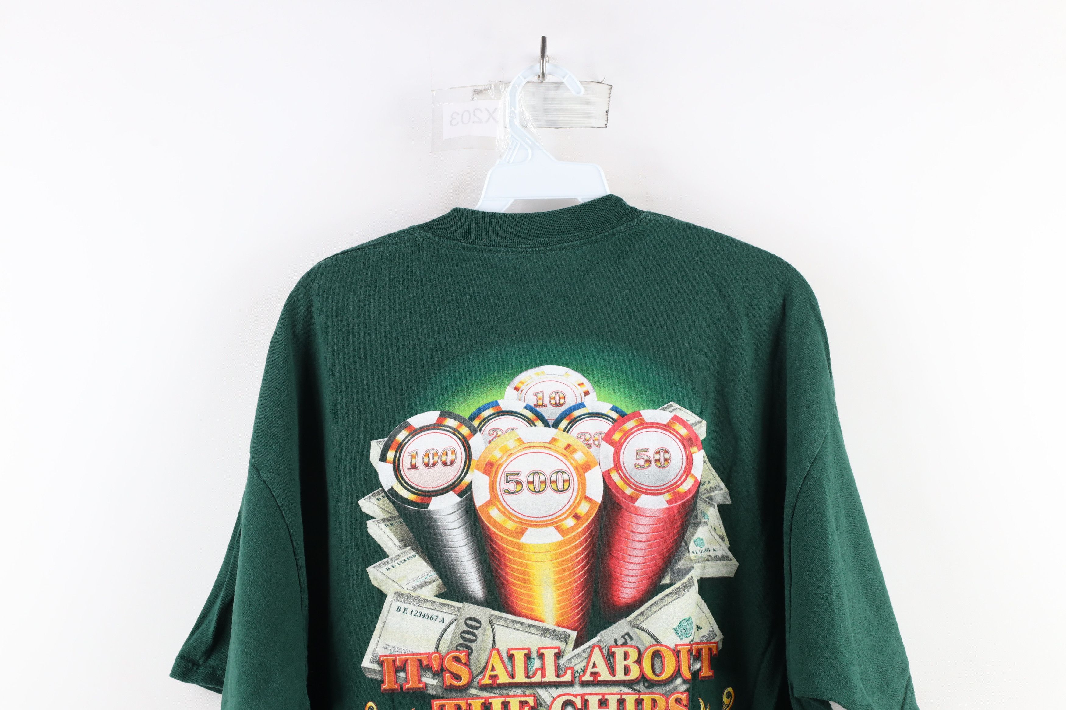Vintage Vintage Y2K 2004 Out 5 Aces Poker Room Gambling T-Shirt Size US XL / EU 56 / 4 - 14 Thumbnail