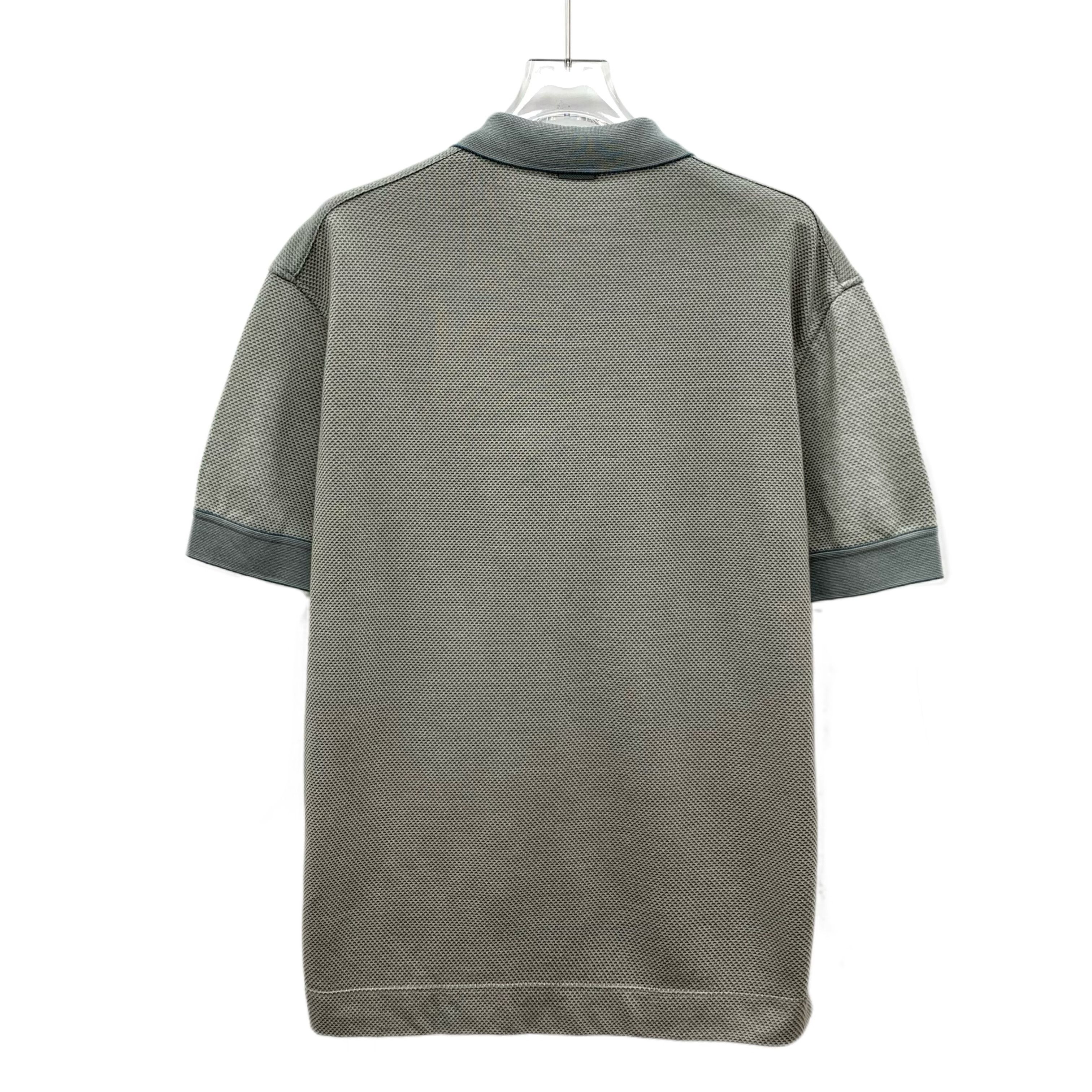Z Zegna Zegna Cotton Polo Shirt Grey-Green (M) Size US M / EU 48-50 / 2 - 2 Thumbnail