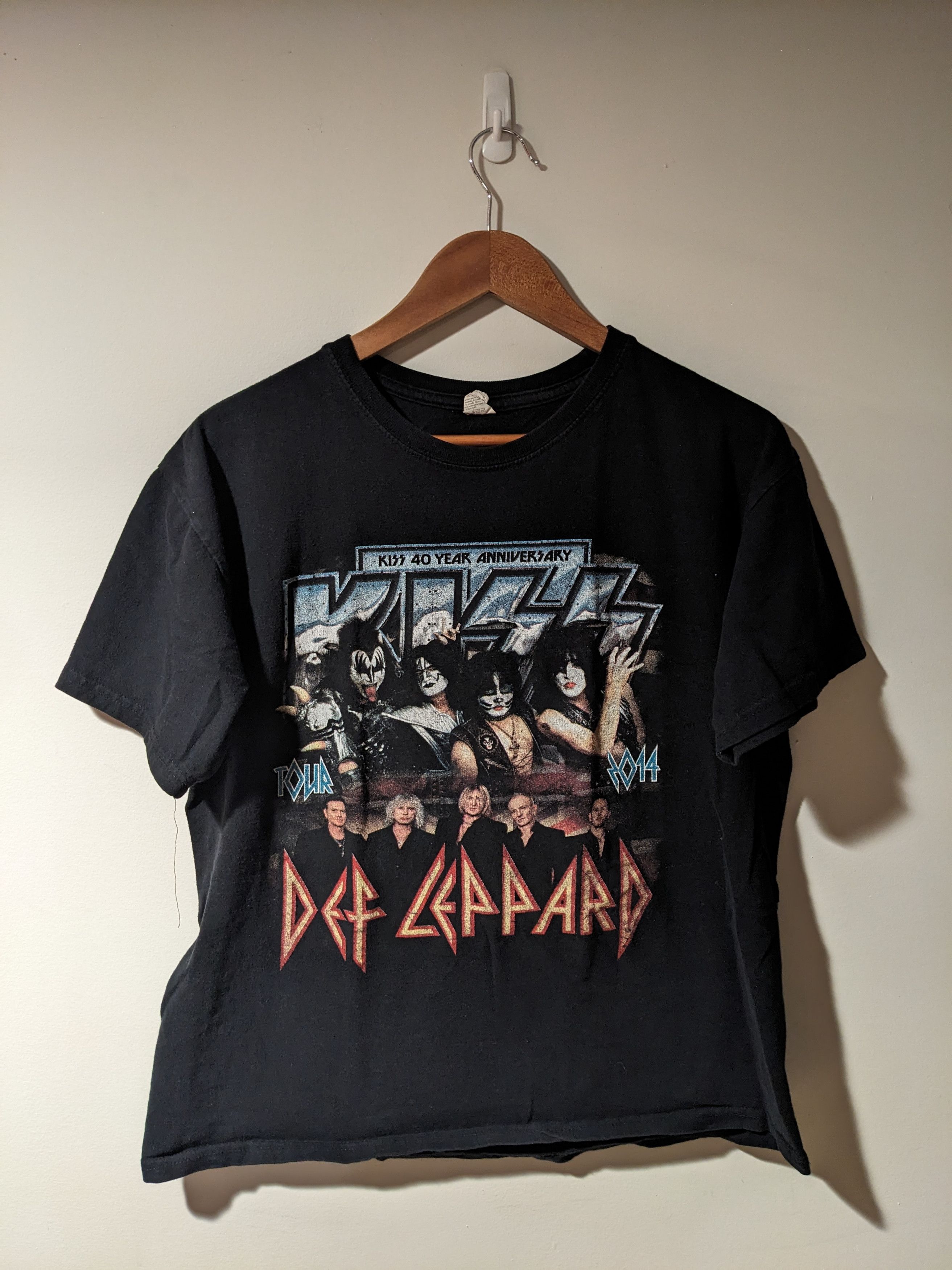 Band Tees × Vintage Vintage Kiss Def Leppard 2014 40th Anniversary T-Shirt Size US M / EU 48-50 / 2 - 1 Thumbnail