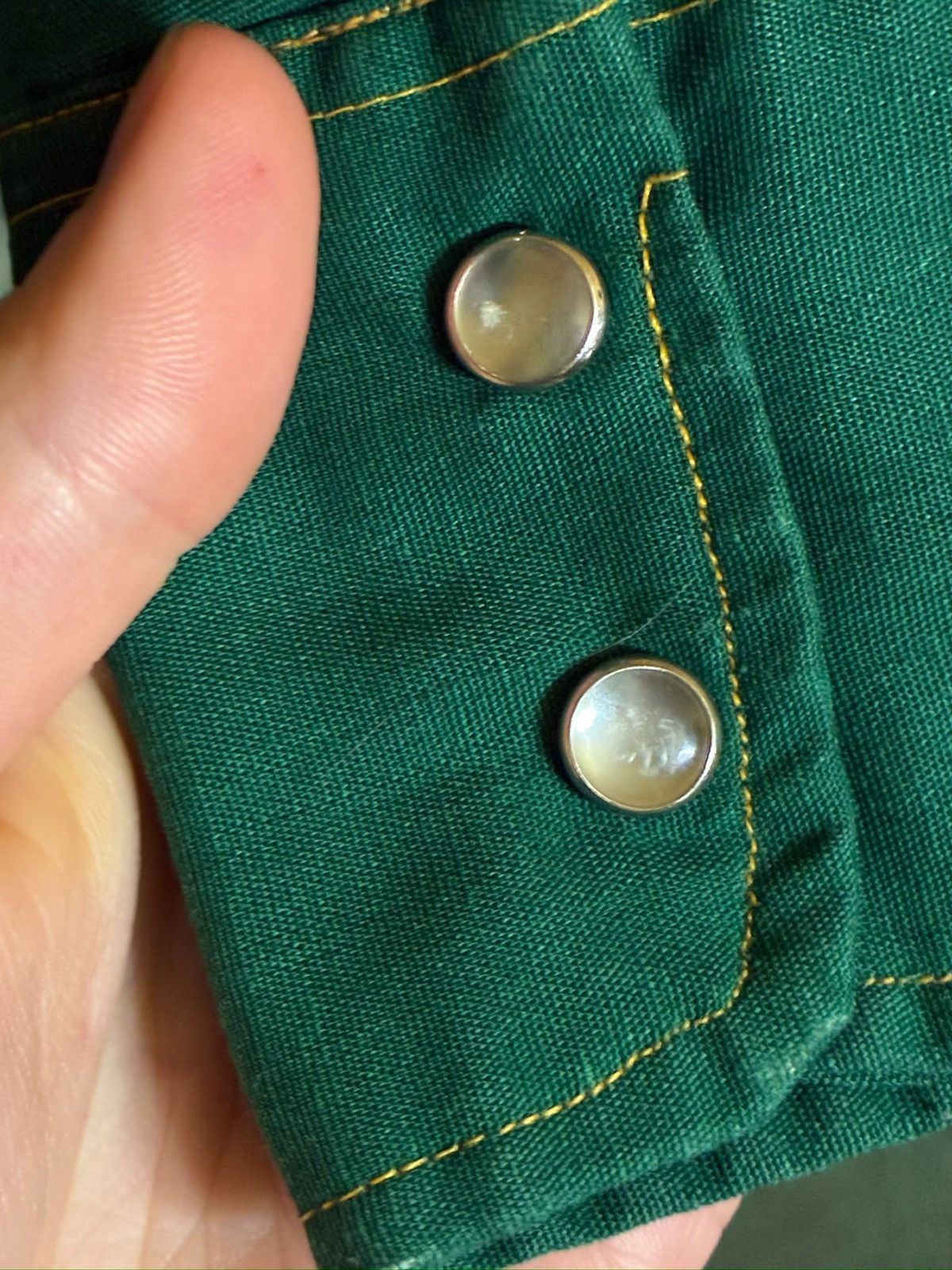 Levi's Vintage Clothing Authentic Vintage Levi’s Green Western Button-Up Shirt Size S / US 4 / IT 40 - 6 Thumbnail