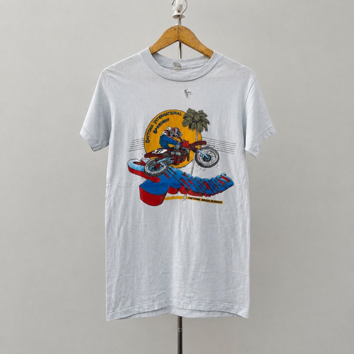 Vintage 1987 Daytona Bike Week International Speedway Graphic T-Shir Size US S / EU 44-46 / 1 - 1 Thumbnail
