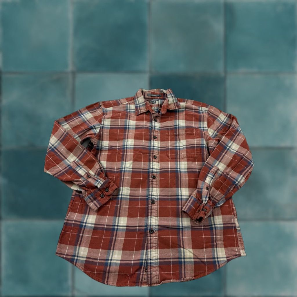 Eddie Bauer Eddie Bauer Shirt Mens Medium Red Plaid Flannel Relaxed Fit Button Front Casual Size US M / EU 48-50 / 2 - 1 Thumbnail