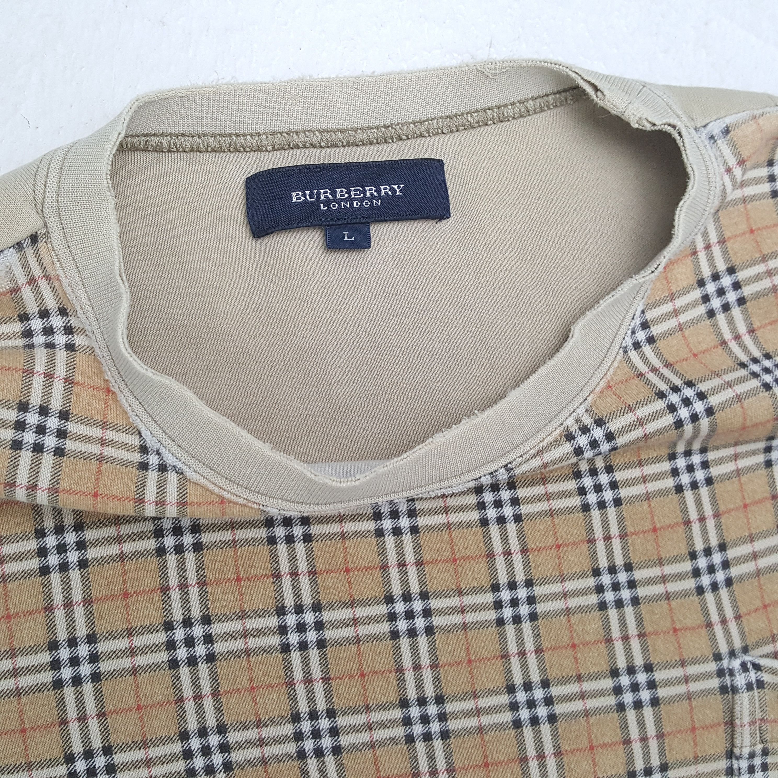 Burberry Vintage BURBERRY LONDON Nova Check Distressed Sweatshirt Size US L / EU 52-54 / 3 - 11 Thumbnail