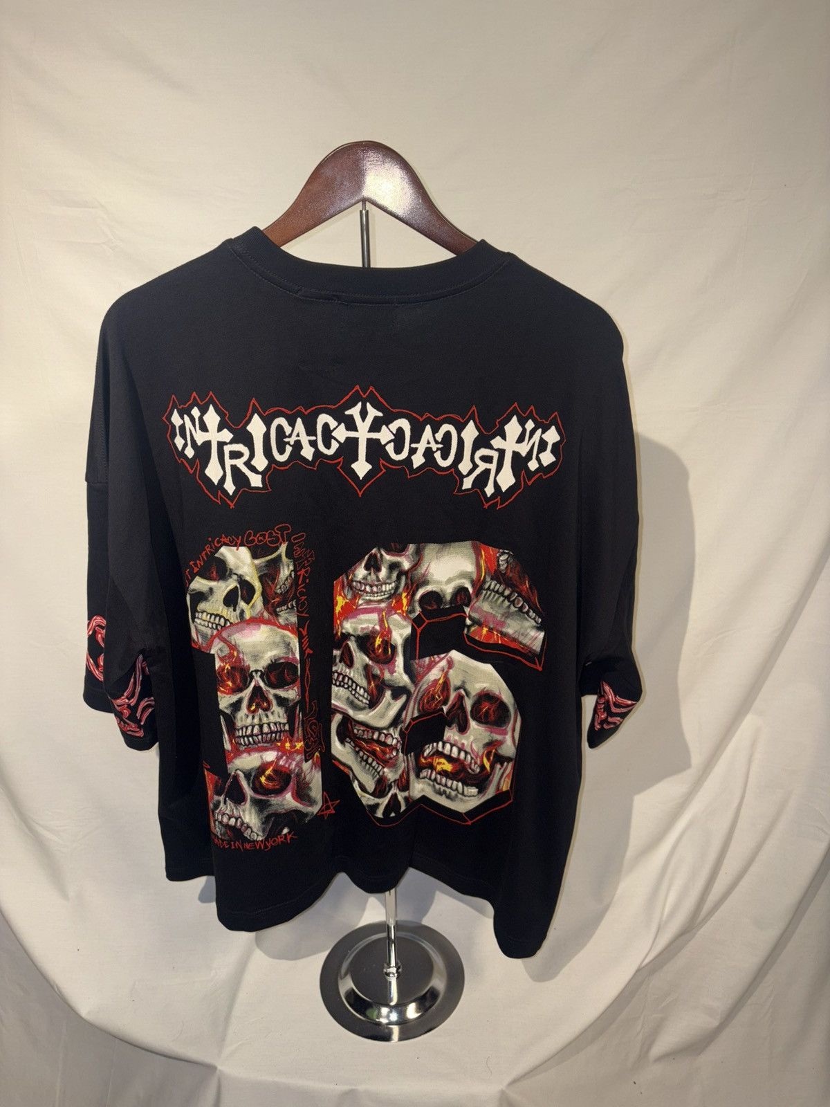 LOST INTRICACY Lost Intricacy NY Designer Black Skull Jersey Style Shirt Size US L / EU 52-54 / 3 - 2 Thumbnail