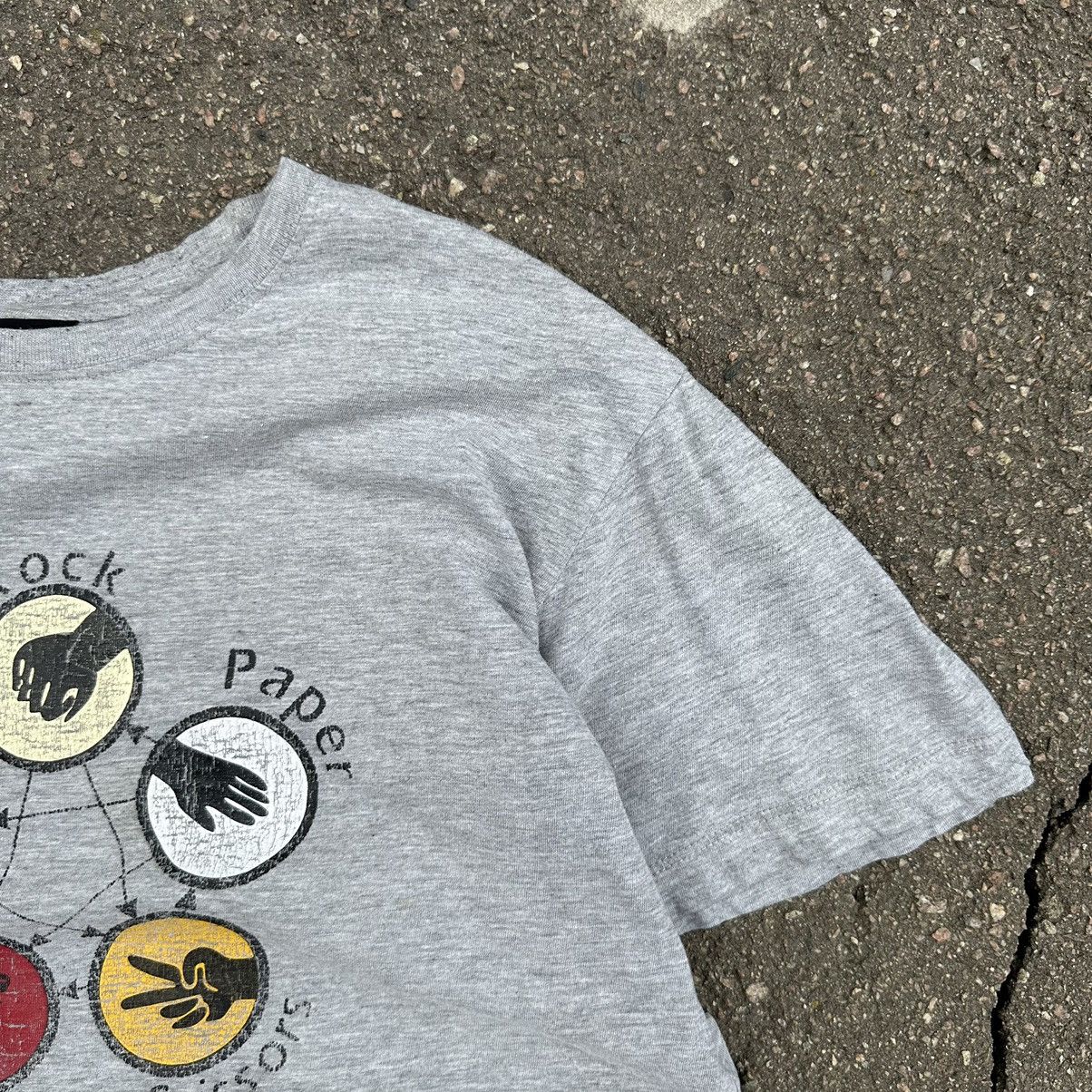 Vintage Vintage T-shirts Humor Rock-Paper-Scissors Tee Y2K 90s Size US L / EU 52-54 / 3 - 4 Thumbnail