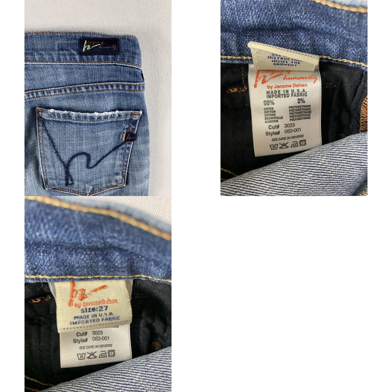Citizens Of Humanity Citizens of Humanity Jeans Womens 27 Blue Stretch Low Waist Cropped 30X23 Size 27" / US 4 / IT 40 - 8 Thumbnail