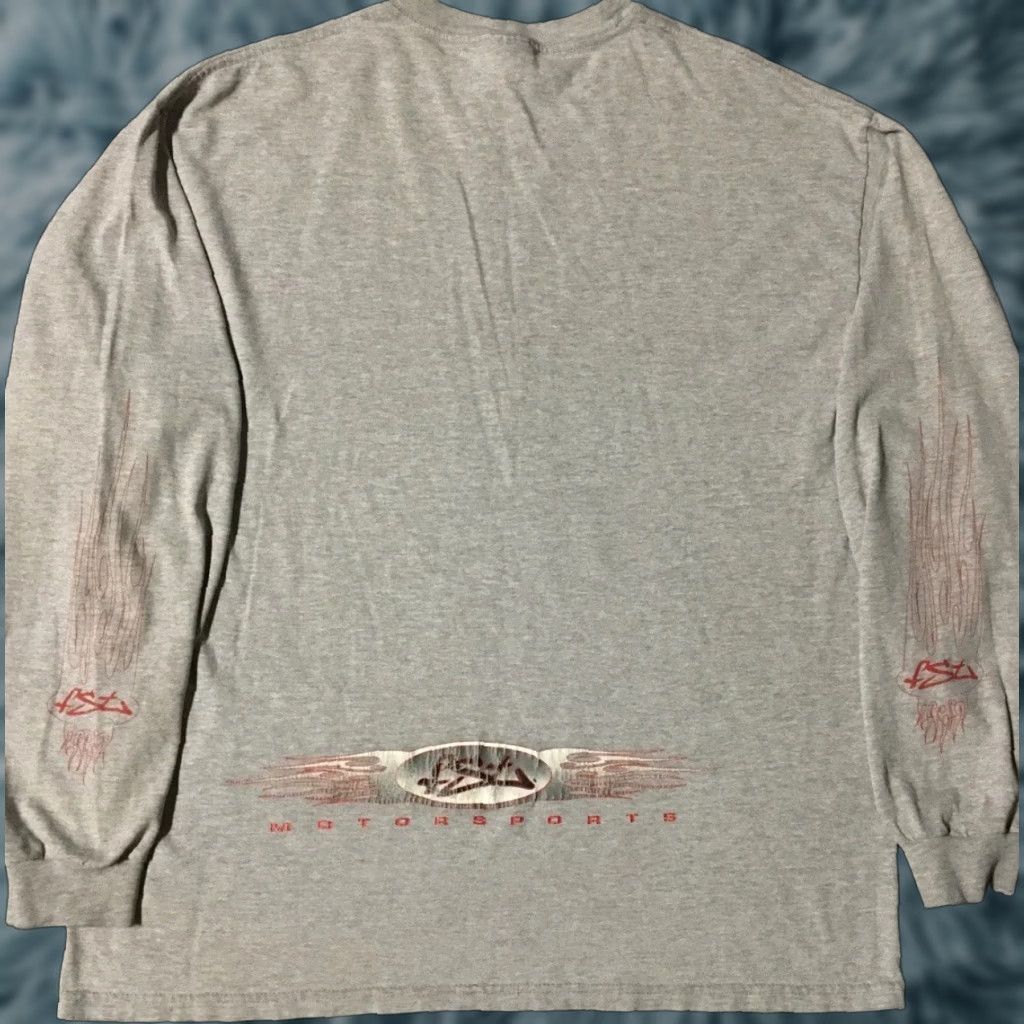 JNCO VINTAGE FST Motorsports Faded Flames Shirt XL Gray Mens Long Sleeve Harley Grunge 90s 80s Punk Rock Biker USA California Theme Size US XL / EU 56 / 4 - 1 Thumbnail
