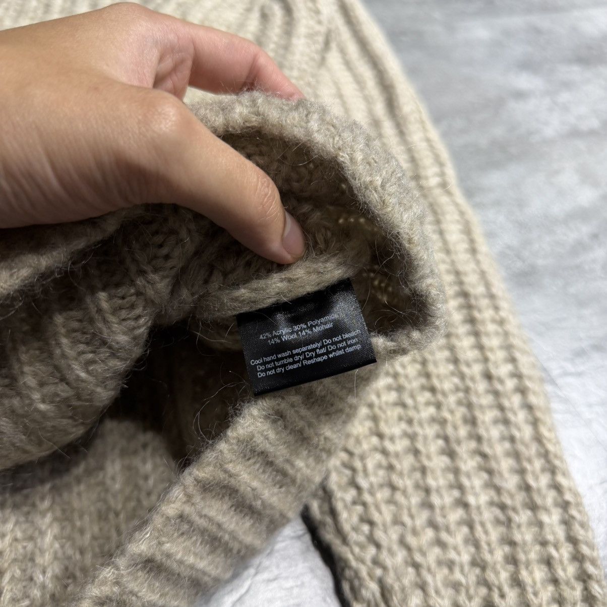 Represent Clo. Represent Heavy Rib Sweater - Wheat Size US L / EU 52-54 / 3 - 4 Thumbnail