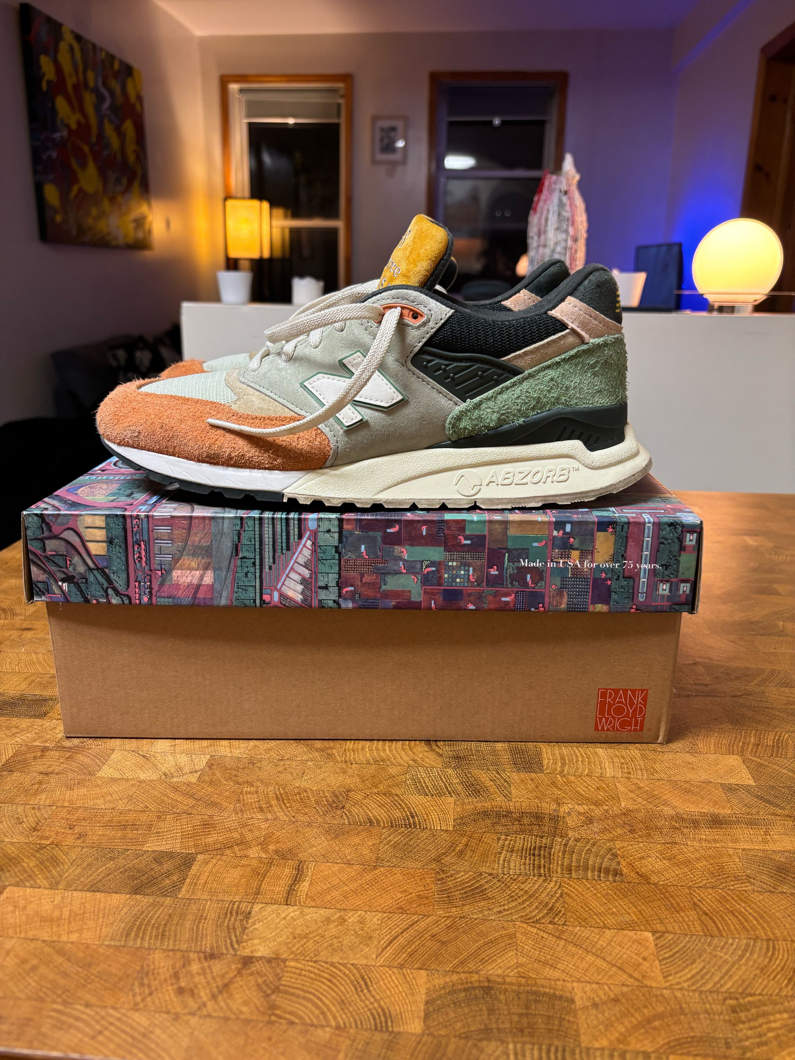 Kith × New Balance Kith x New Balance MiUSA 998 ‘Frank Lloyd Wright’ Apricot Size US 10.5 / EU 43-44 - 3 Thumbnail