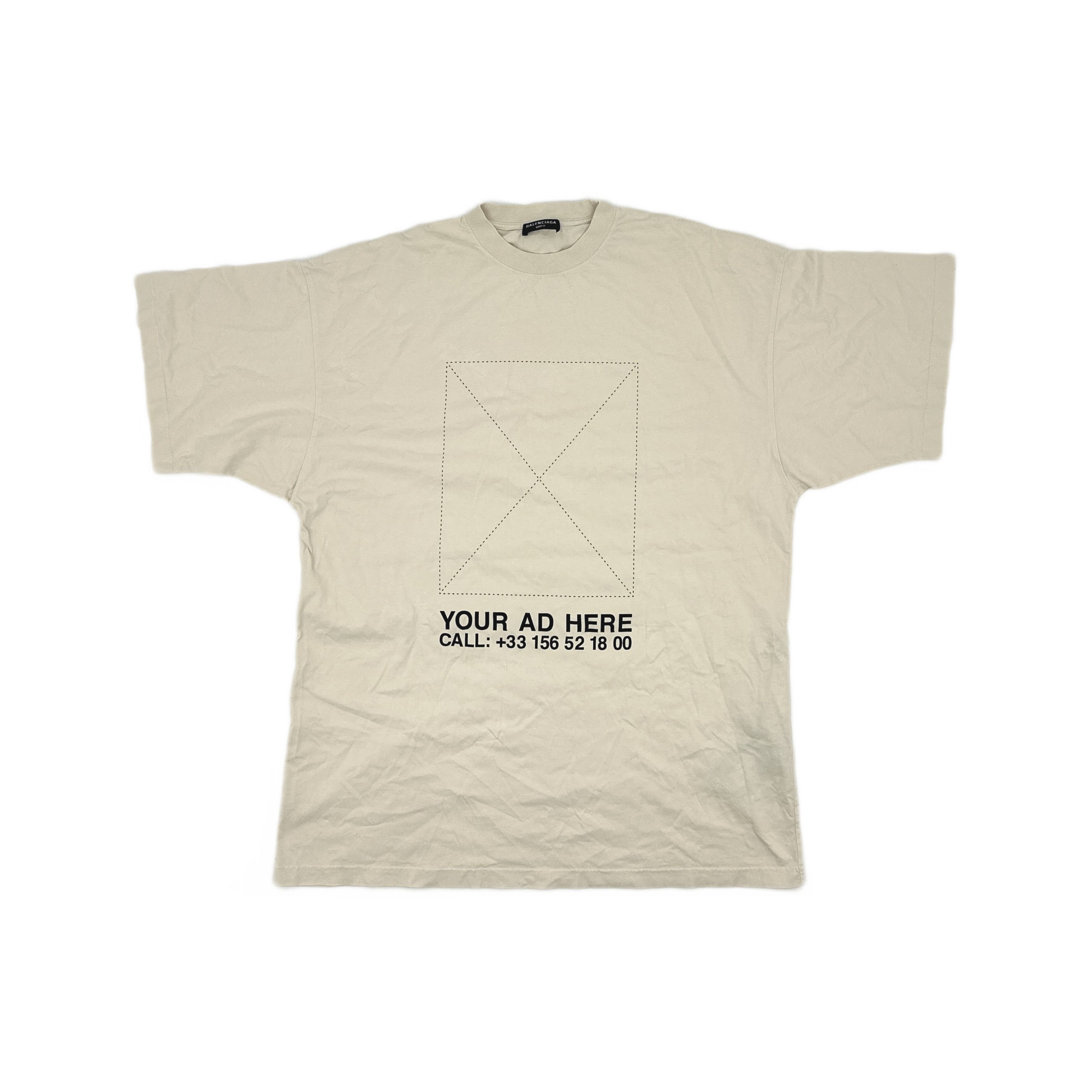 Balenciaga Balenciaga Your Ad Here Graphic T-Shirt Size M Size US M / EU 48-50 / 2 - 1 Thumbnail