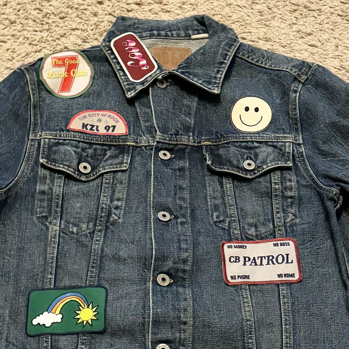 Gap × Vintage VINTAGE GAP PATCHWORK DENIM JACKET! Size US M / EU 48-50 / 2 - 3 Thumbnail