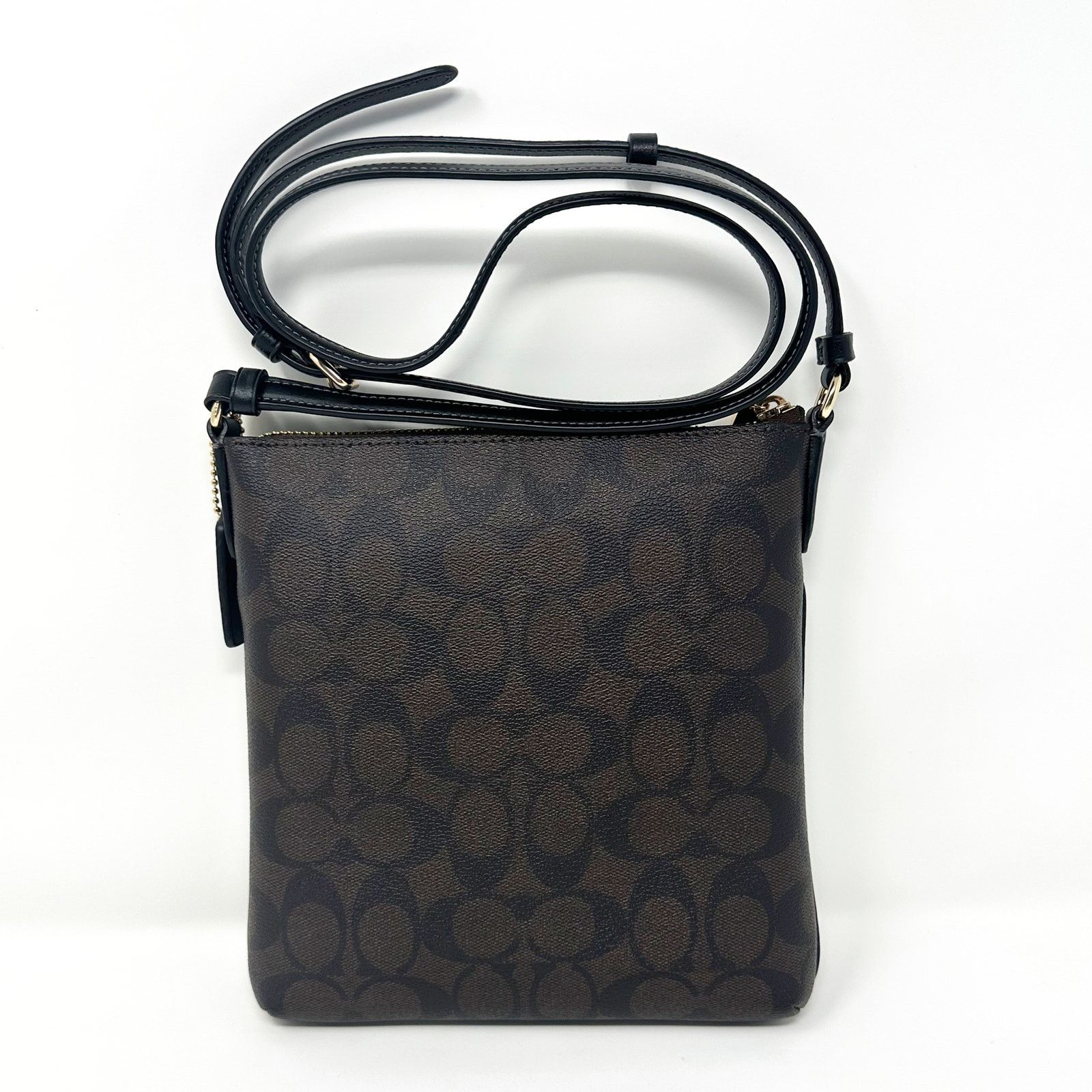 Coach Coach Mini Rowan File Bag In Signature Canvas Brown CF340 Size ONE SIZE - 2 Thumbnail